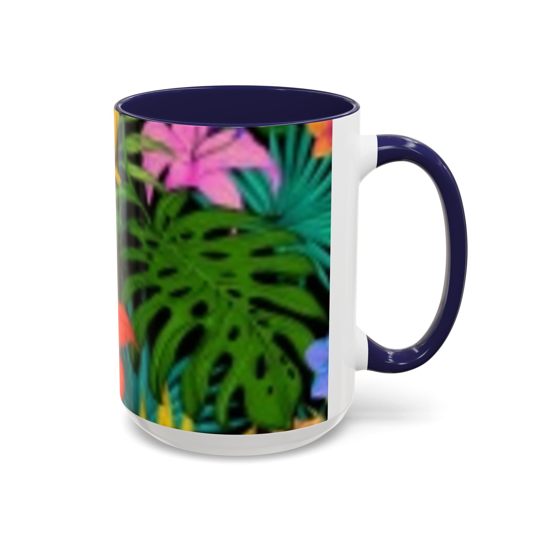 Tropical Floral Coffee Mug — Colorful Paradise Accent Mug (11/15 oz)