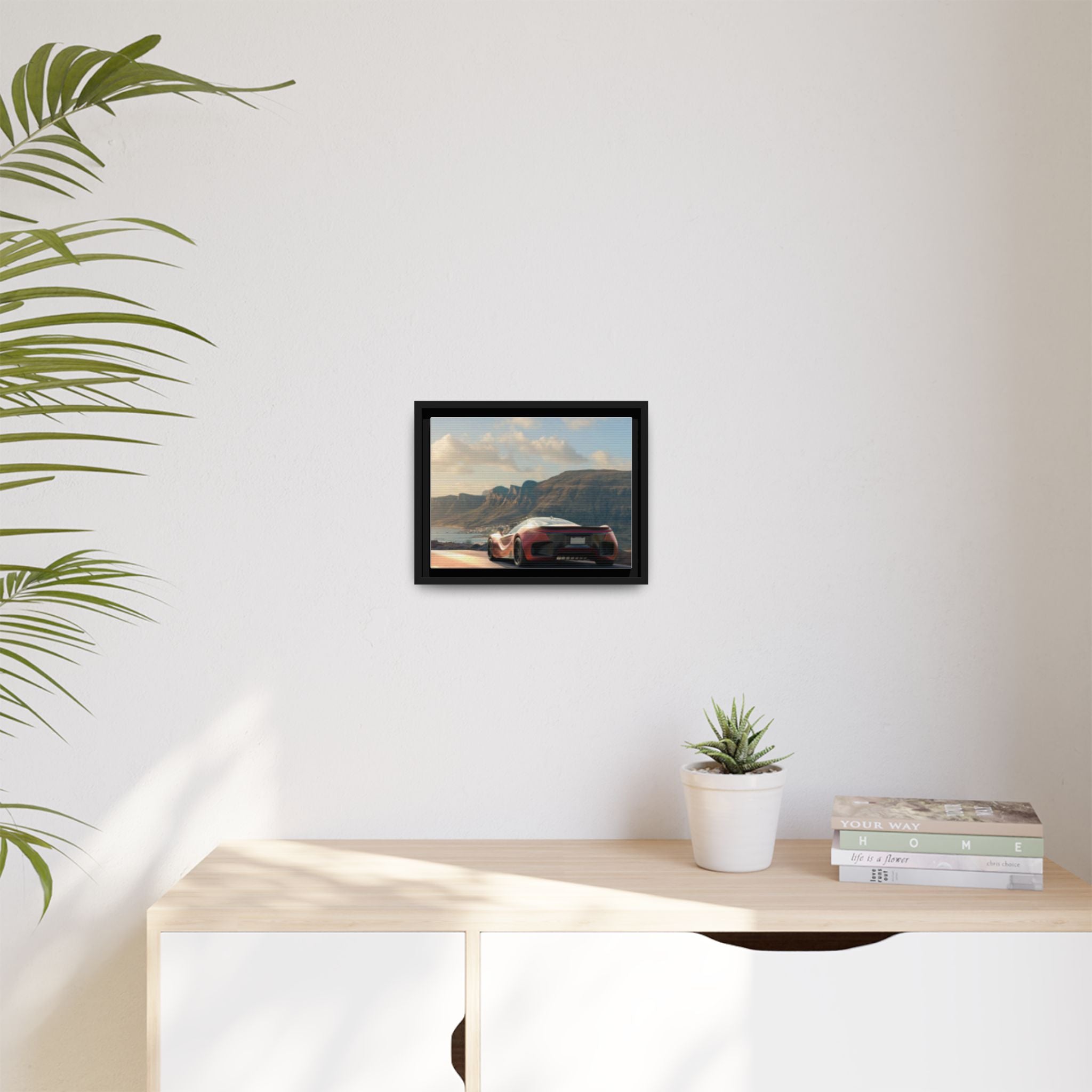 Sports Car Matte Canvas Print — Framed Automotive Wall Art