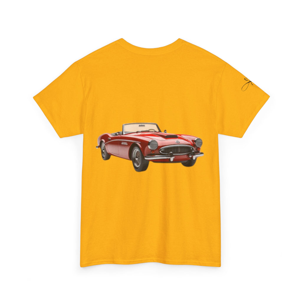 Pinup Girl Graphic T-shirt & Fast Car — Retro 1950s Bathing Beauty T-Shirt