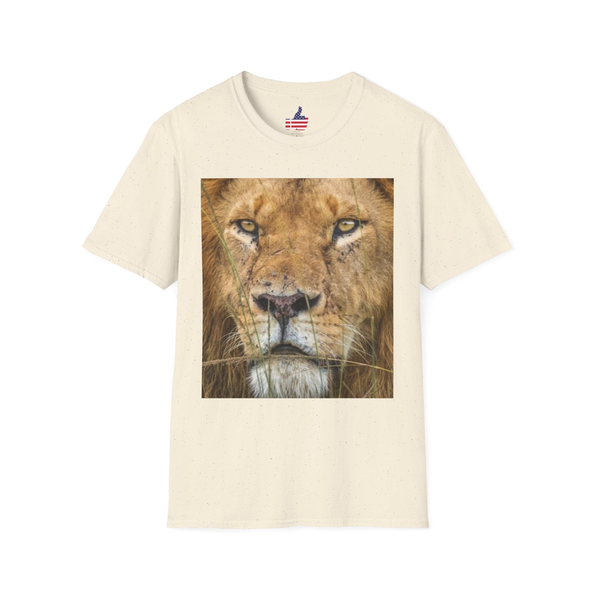 Lion Portrait T‑Shirt — Majestic Lion Face & Pride Photo Tee