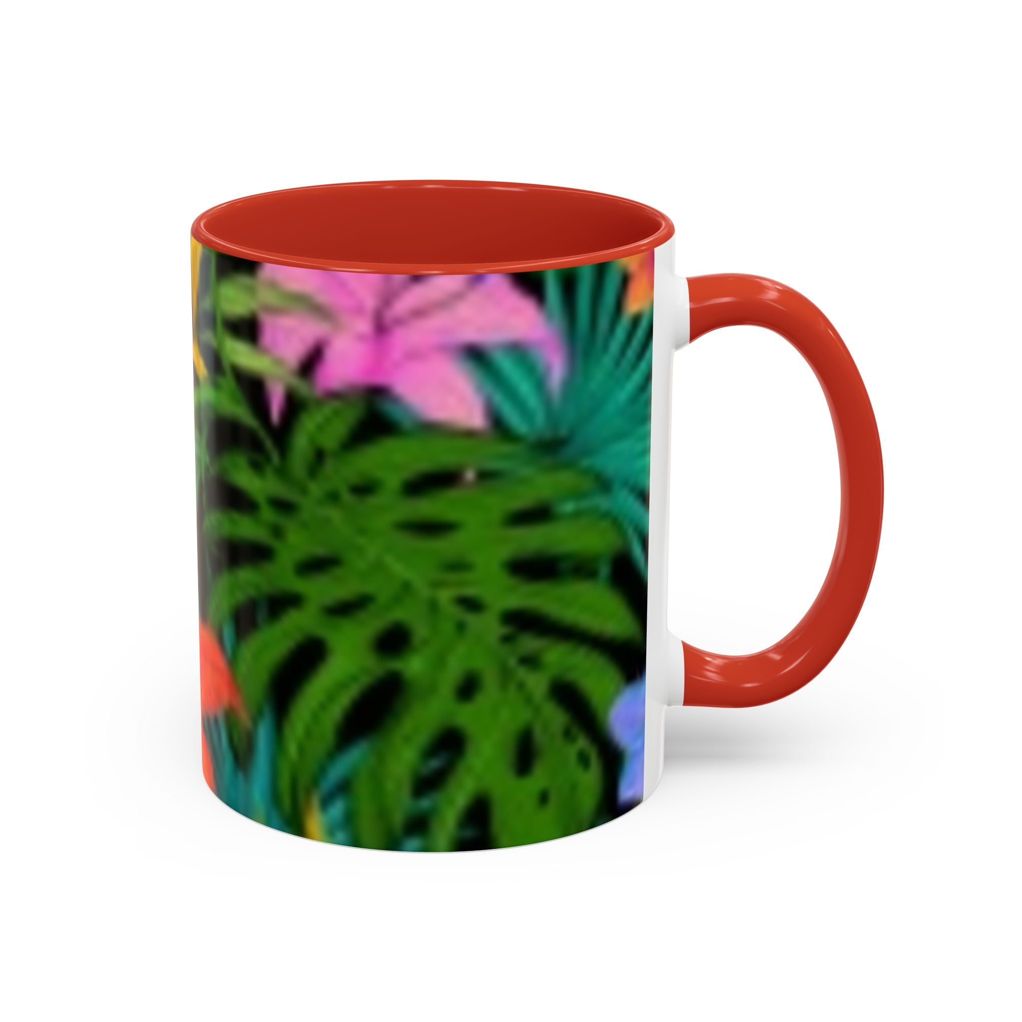 Tropical Floral Coffee Mug — Colorful Paradise Accent Mug (11/15 oz)