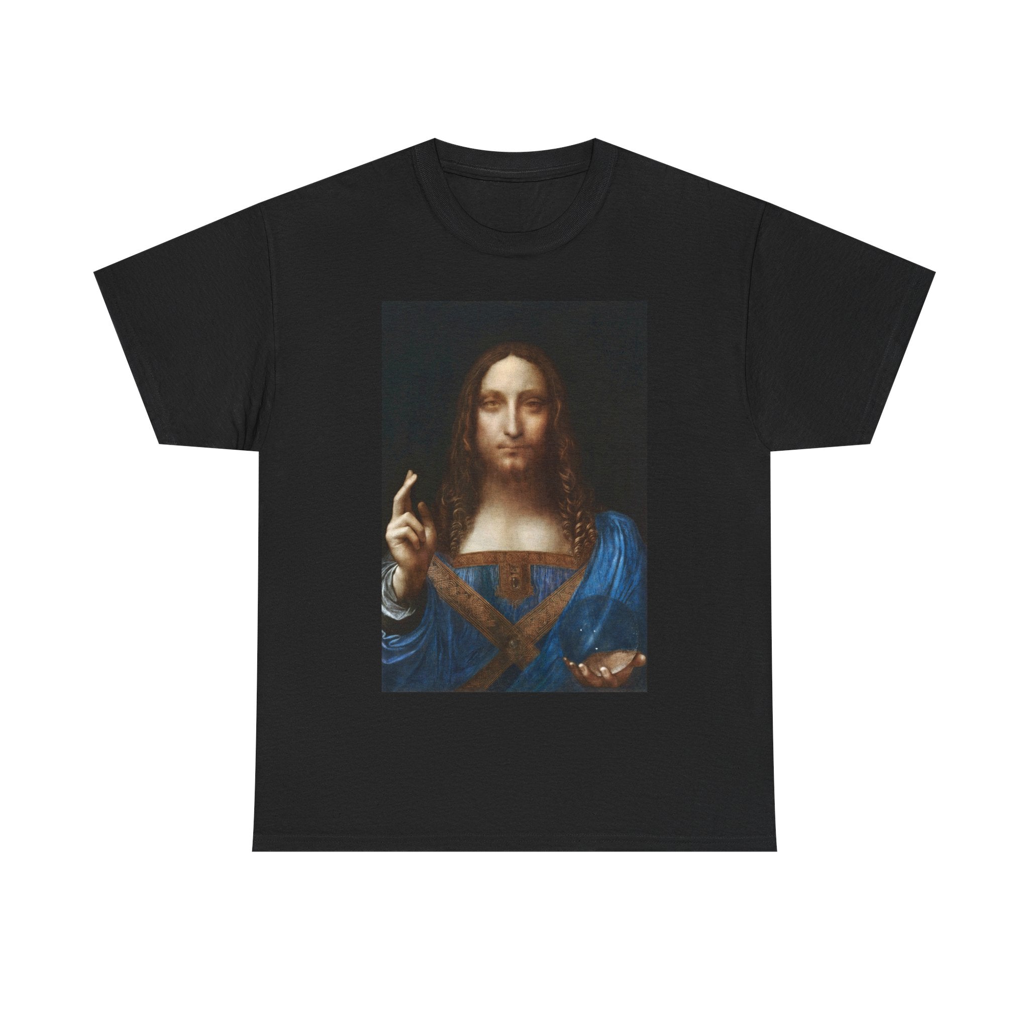 Jesus~Salvator Mundi Art Tee — Classic Renaissance Jesus Portrait T-Shirt