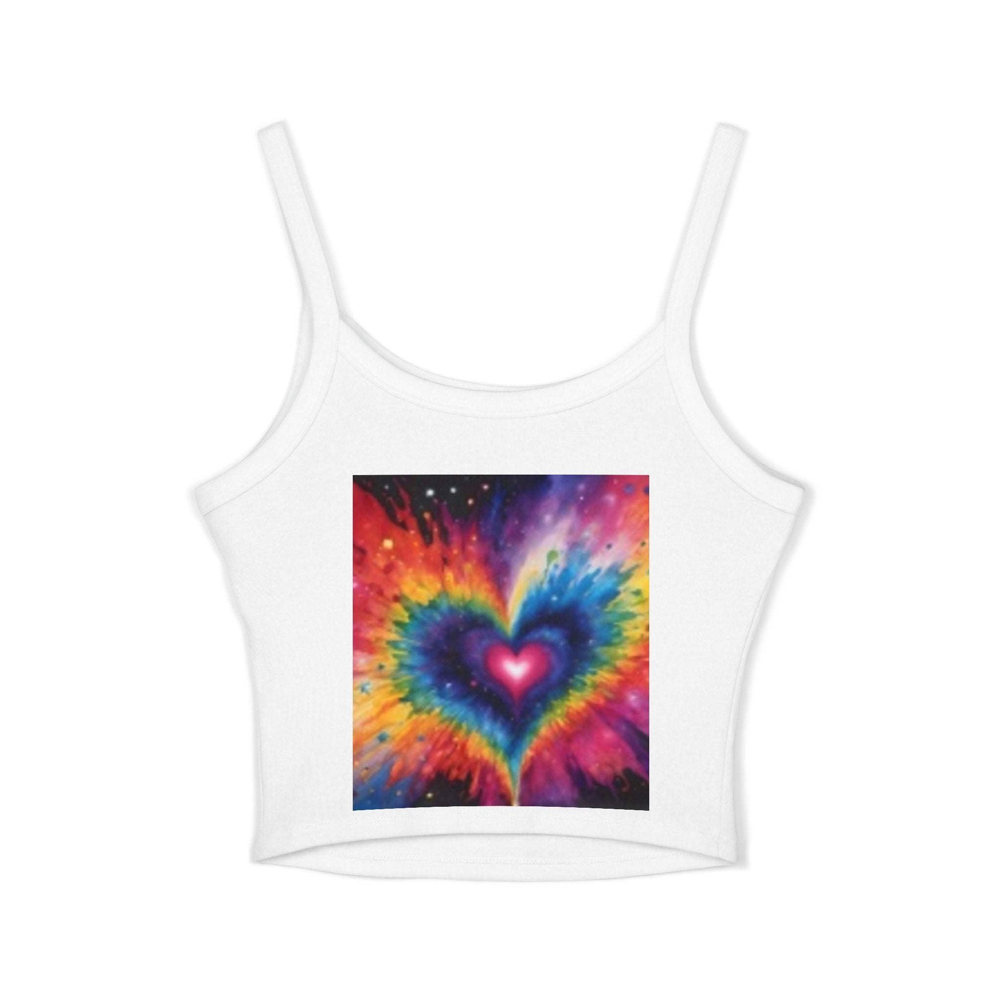 Heart Eyes Emoji Heart Crop Tank Top – Cute Valentine's Love Graphic