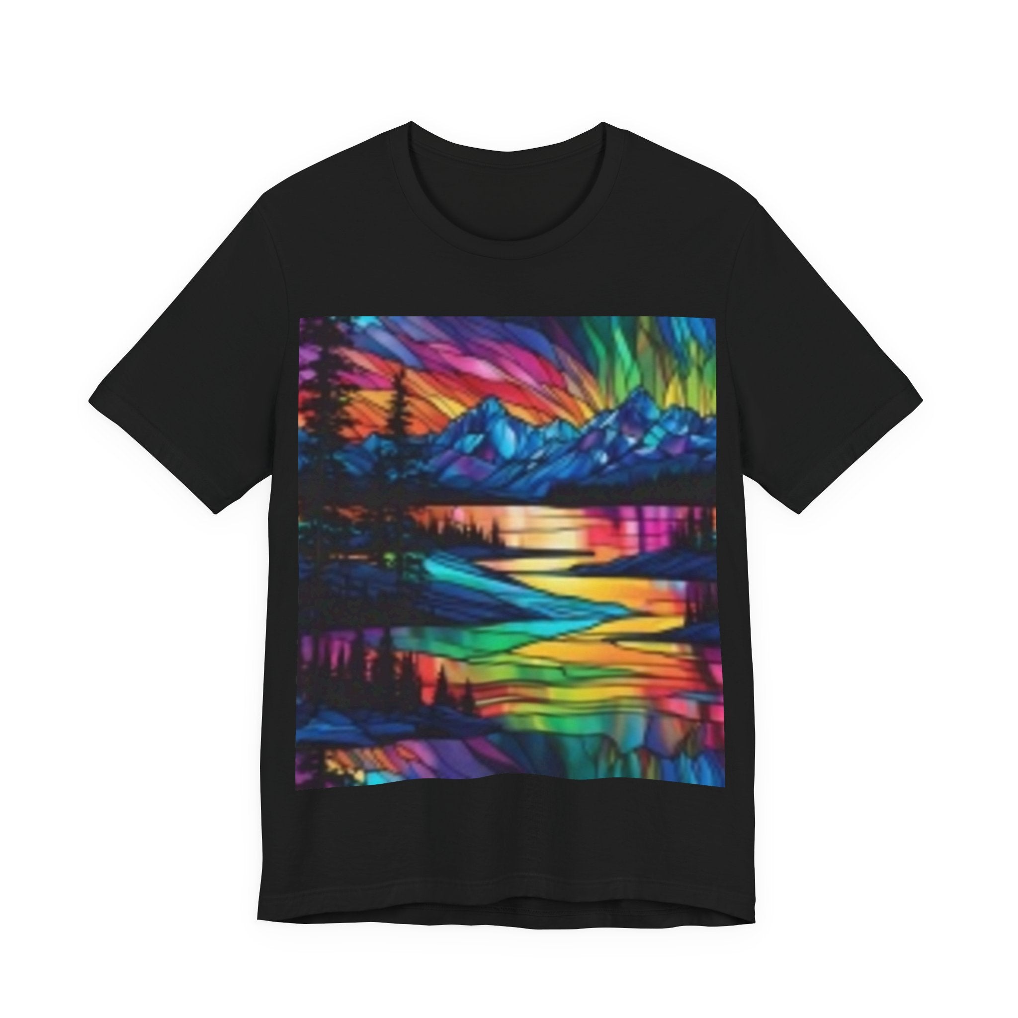 Colorful Sunset Landscape T-shirt Splashy Colors