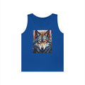Wolf Portrait Tank Top — Colorful Artistic Wolf Face Graphic Tee