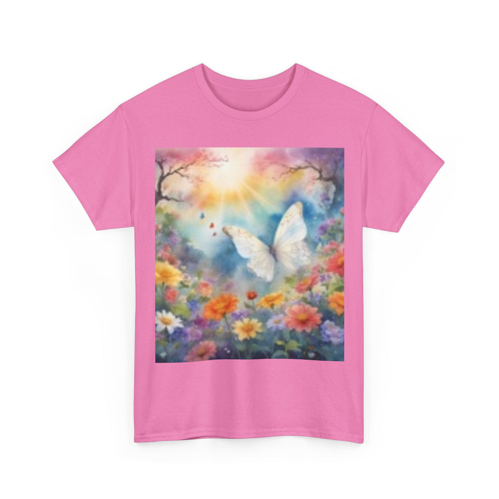Butterfly Garden Tee — Floral Sunlight Butterfly T-Shirt