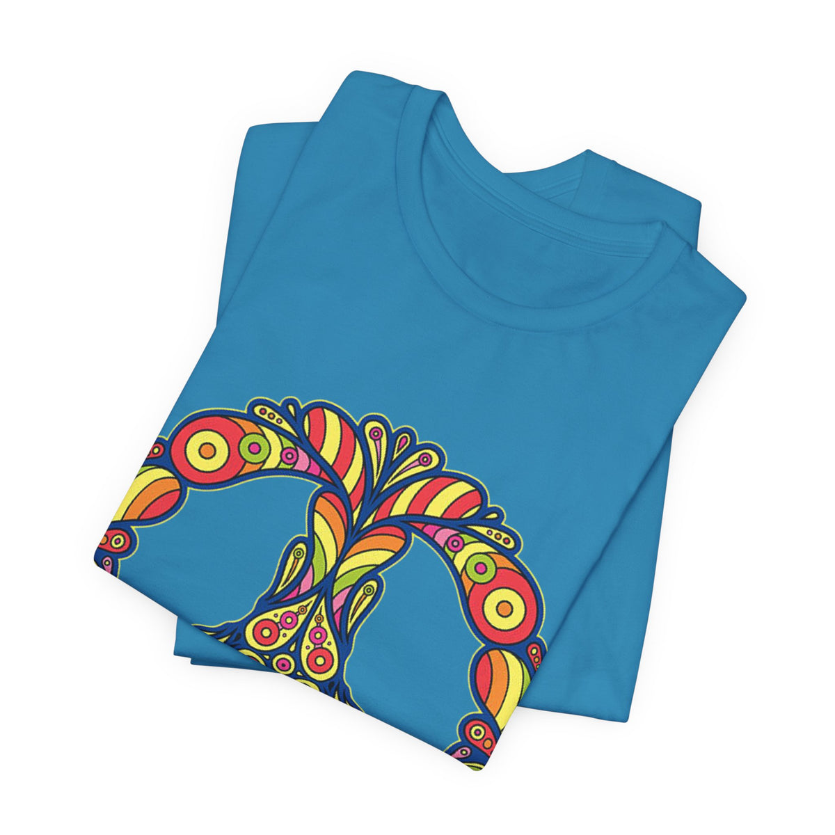 Psychedelic Floral Peace Sign T-Shirt World Peace