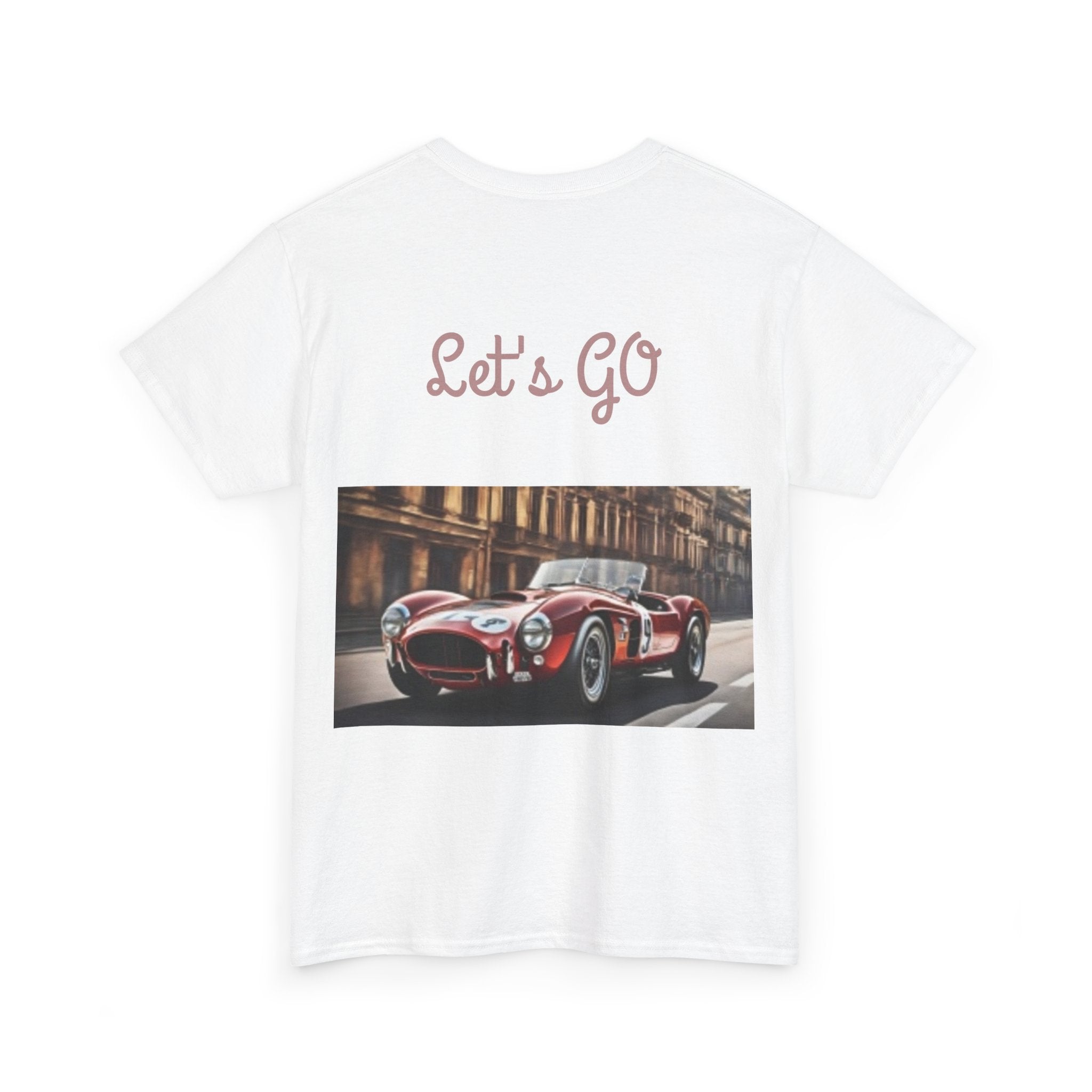 Pin-Up Girl with Terrier & Fast Car Graphic T-shirt — Retro 1950's Vintage Style T-Shirt