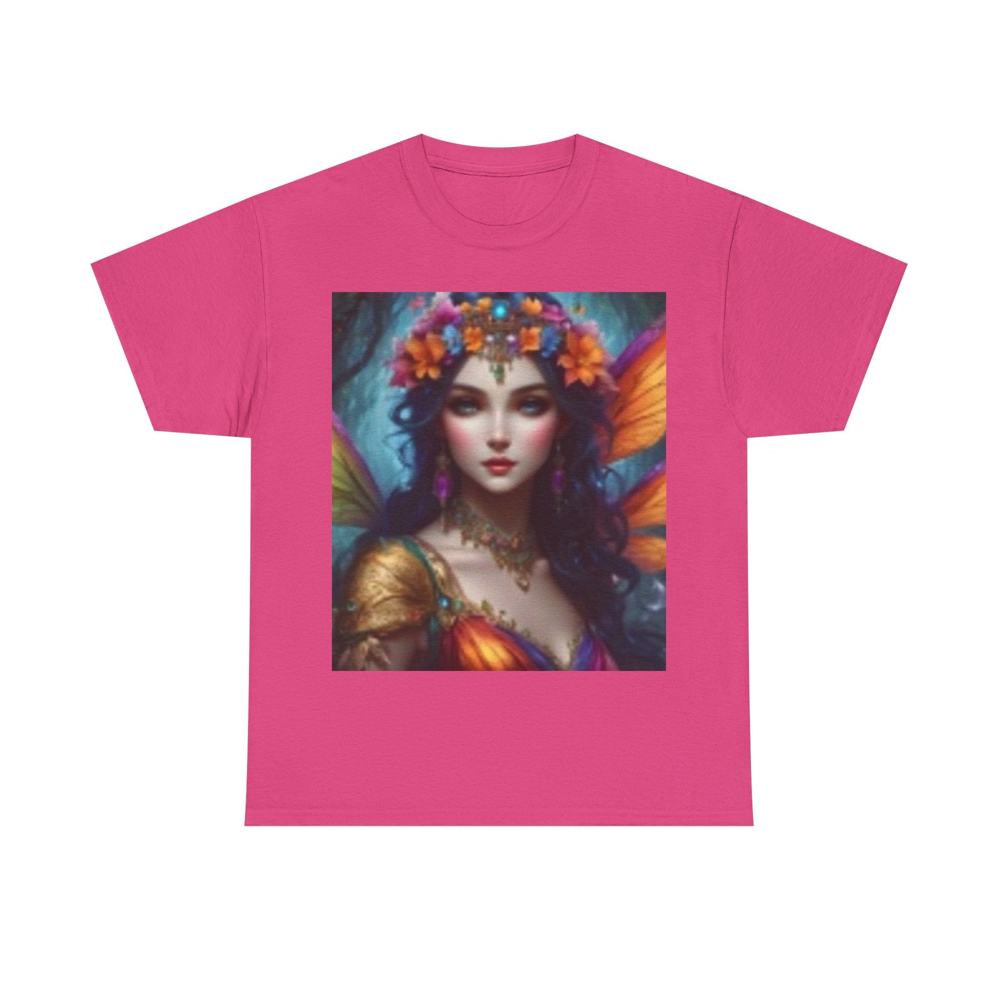 Fairy Queen Portrait T-Shirt — Ethereal Floral Fantasy Tee