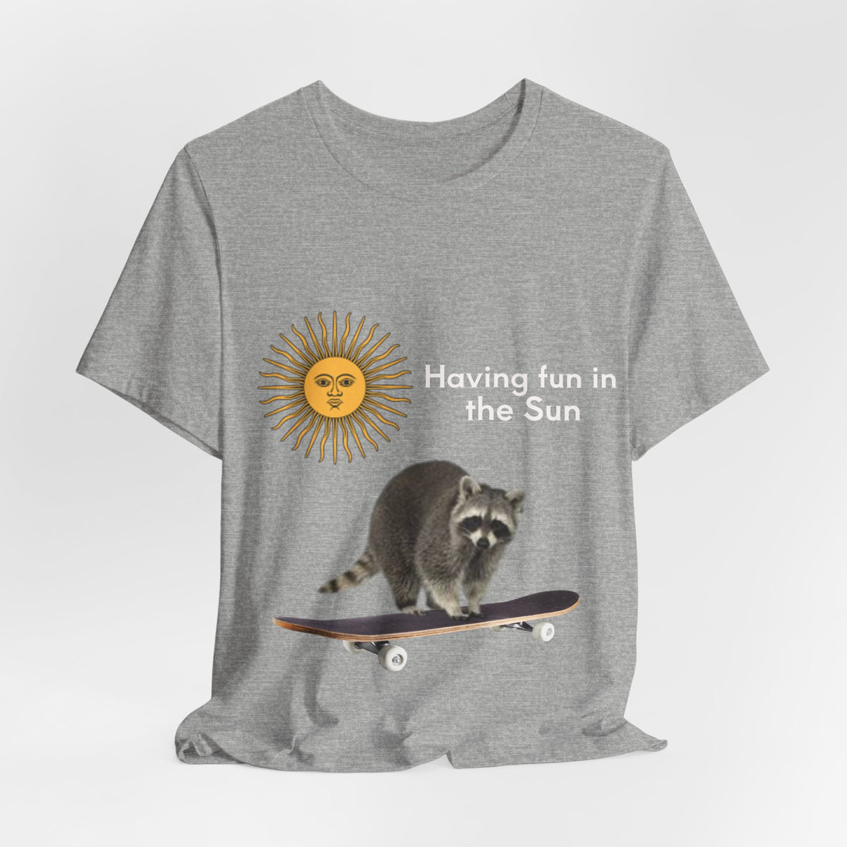 Raccoon Riding Skateboard T-Shirt — Cute Skate & Wildlife Graphic Tee