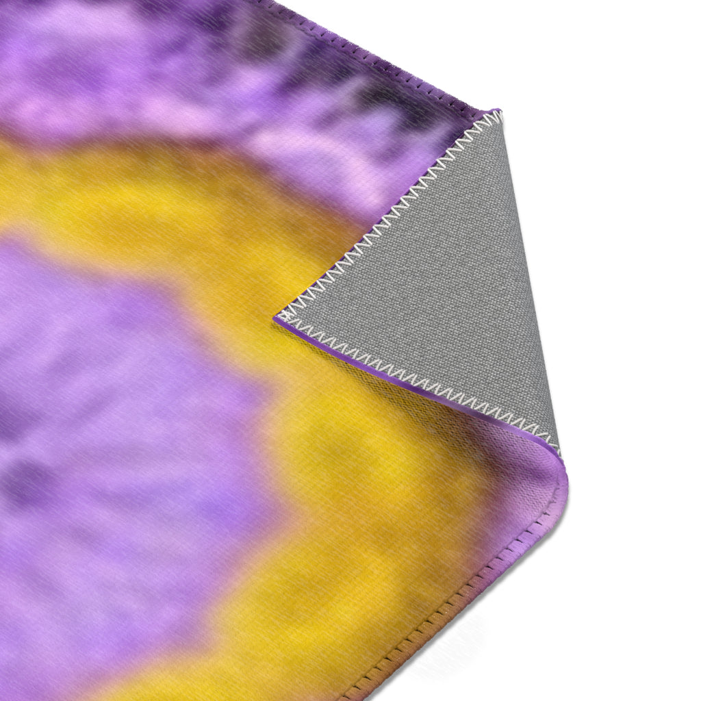 Purple Yellow Mandala Area Rug