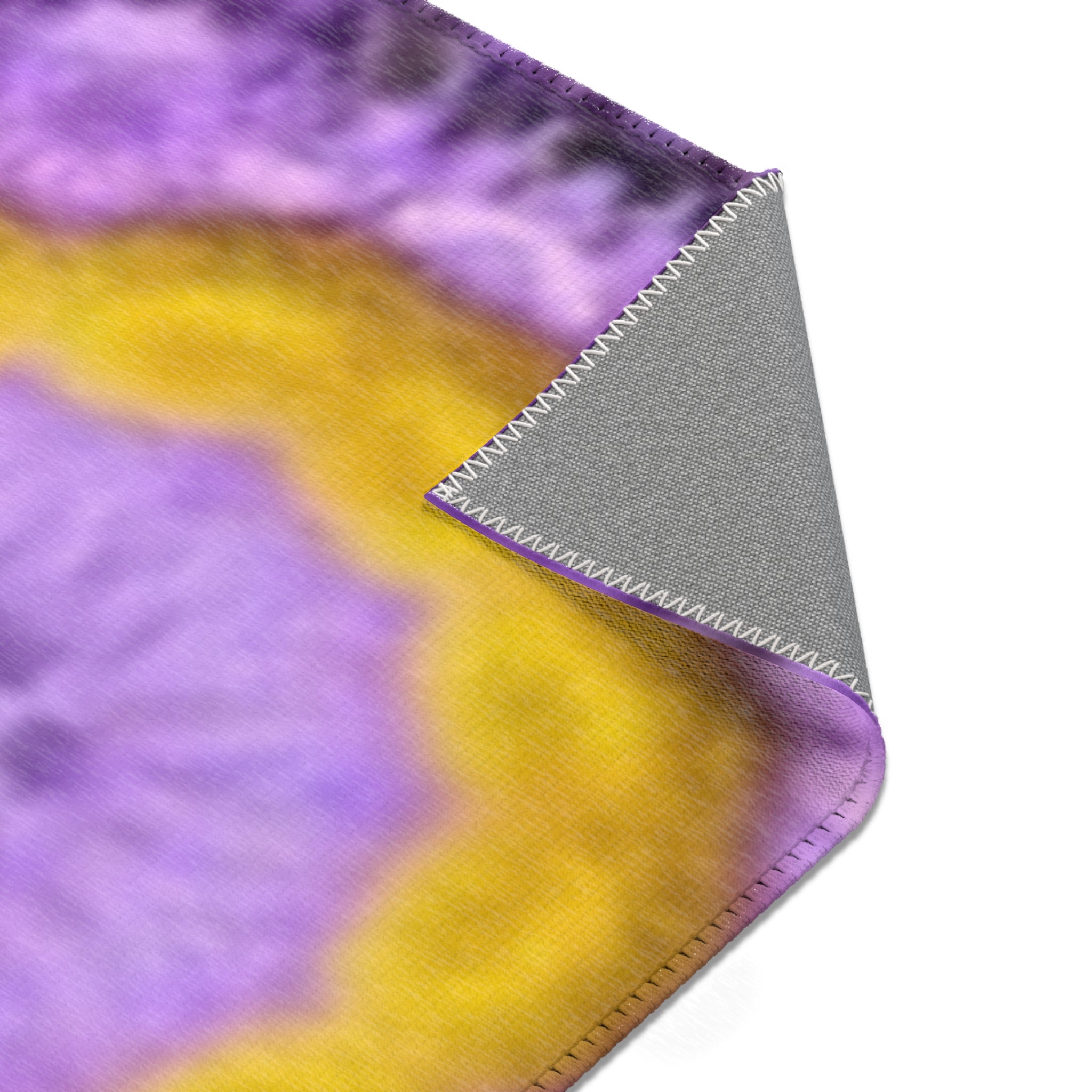 Purple Yellow Mandala Area Rug