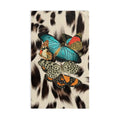 Butterfly Leopard Hand Towel — Colorful Butterflies on Animal Print