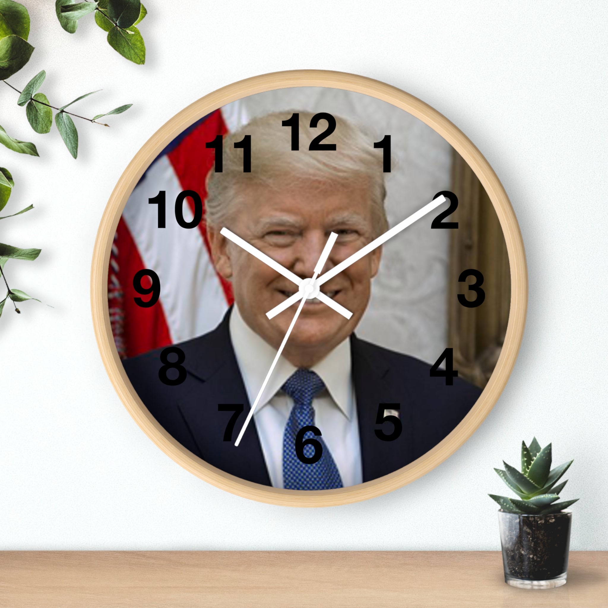 Wall Clock President Donald Trump 47th President AMERICA