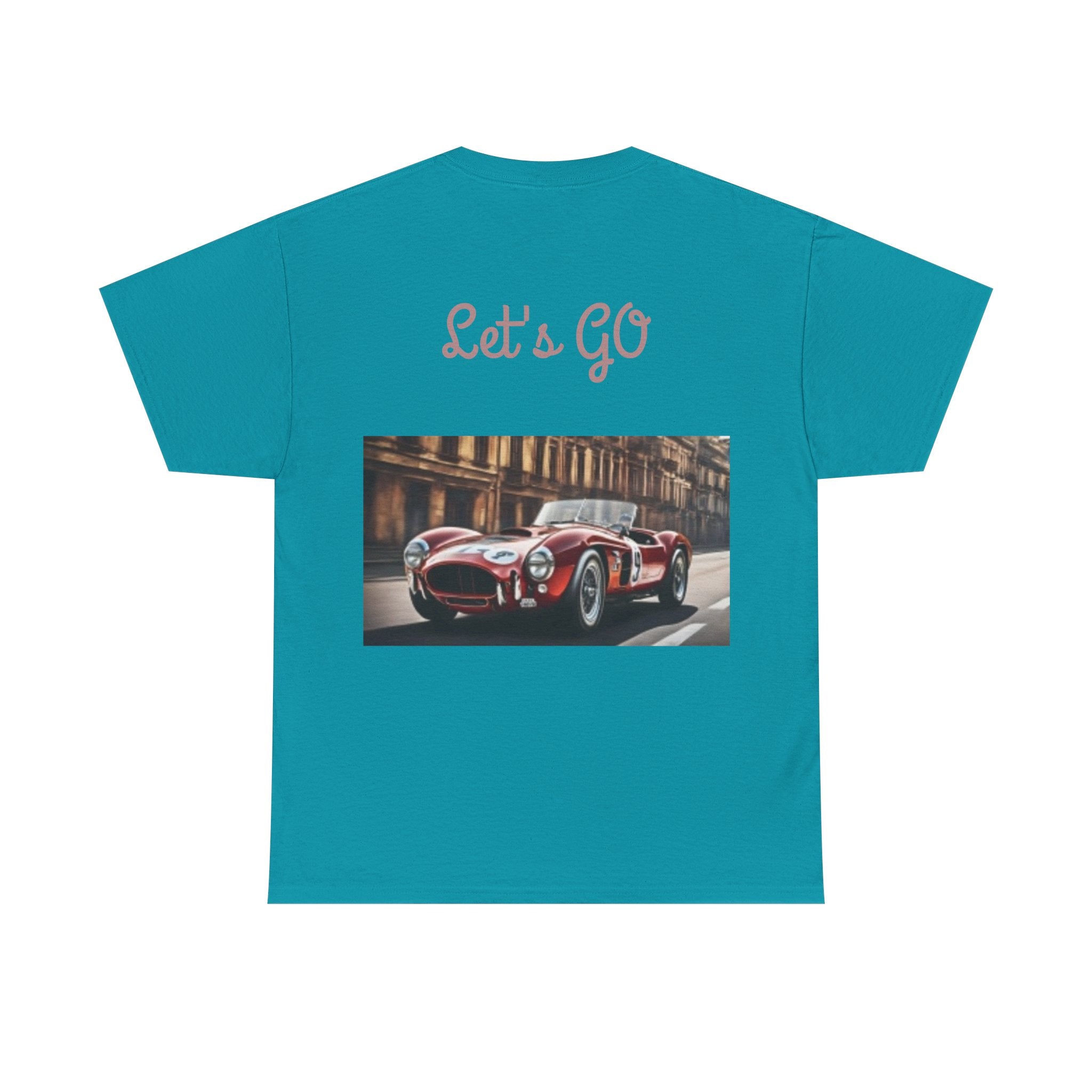 Pin-Up Girl with Terrier & Fast Car Graphic T-shirt — Retro 1950's Vintage Style T-Shirt
