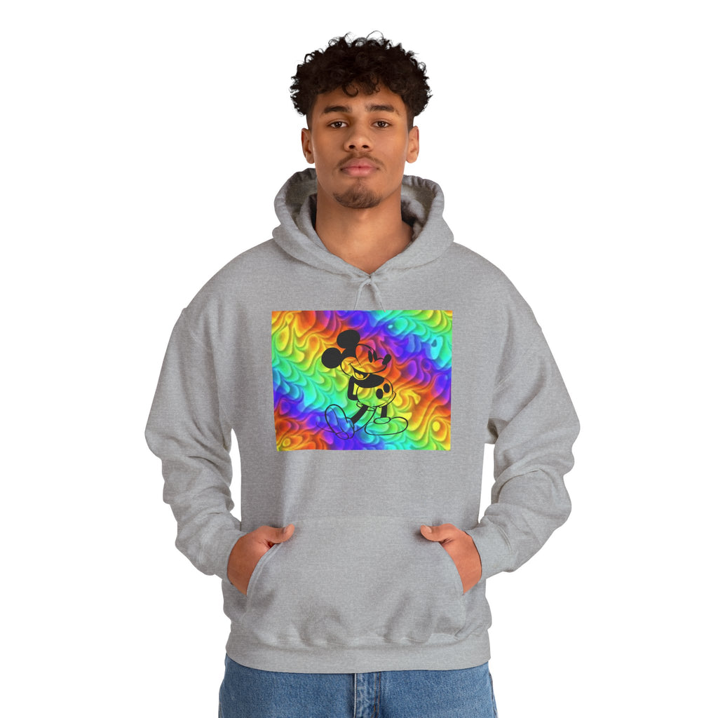 Mickey Mouse Rainbow Colors Unisex Heavy Blend Hooded Sweatshirt Warm & Cozy