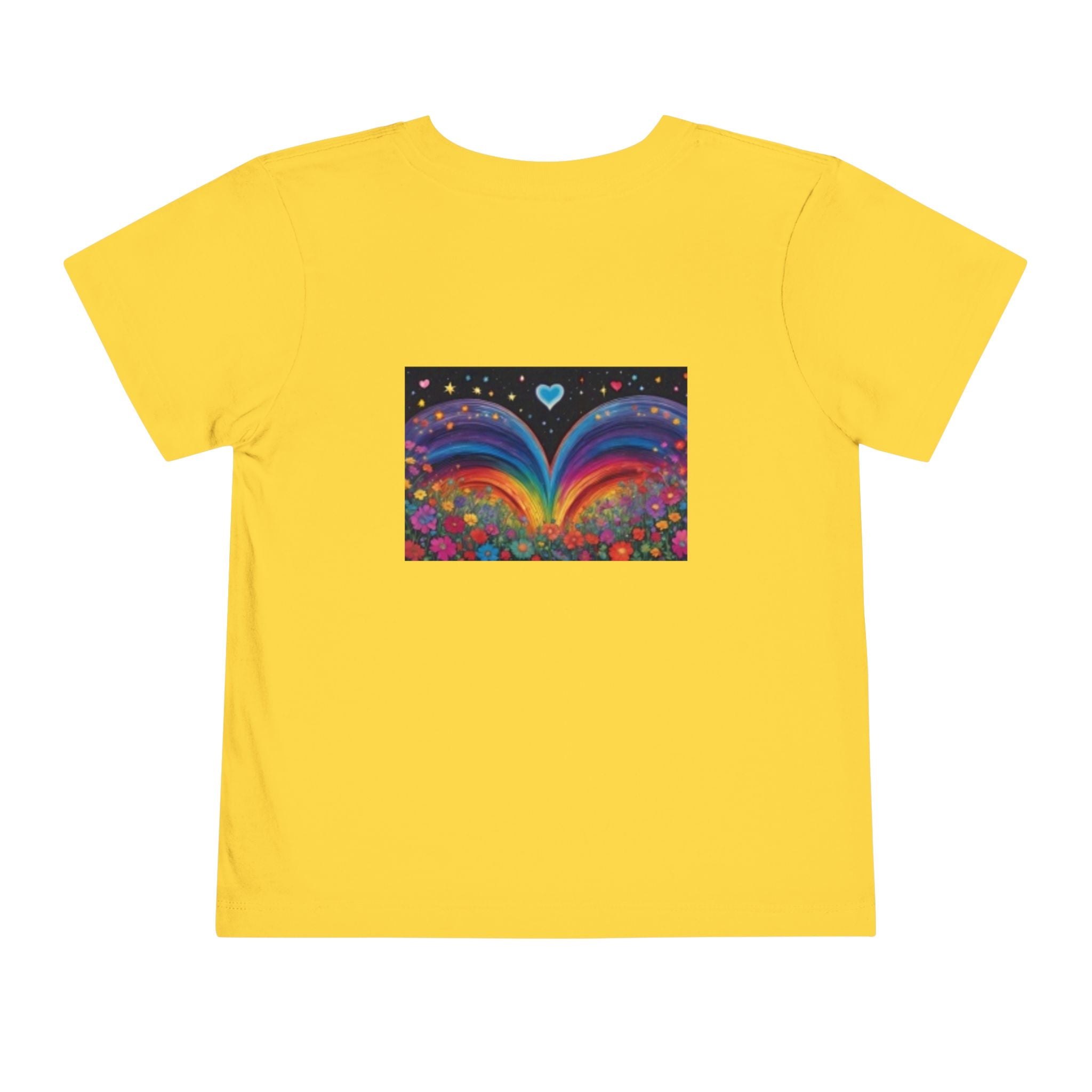 Toddler Tee — Colorful Rainbow Heart & Cute Animal Friends