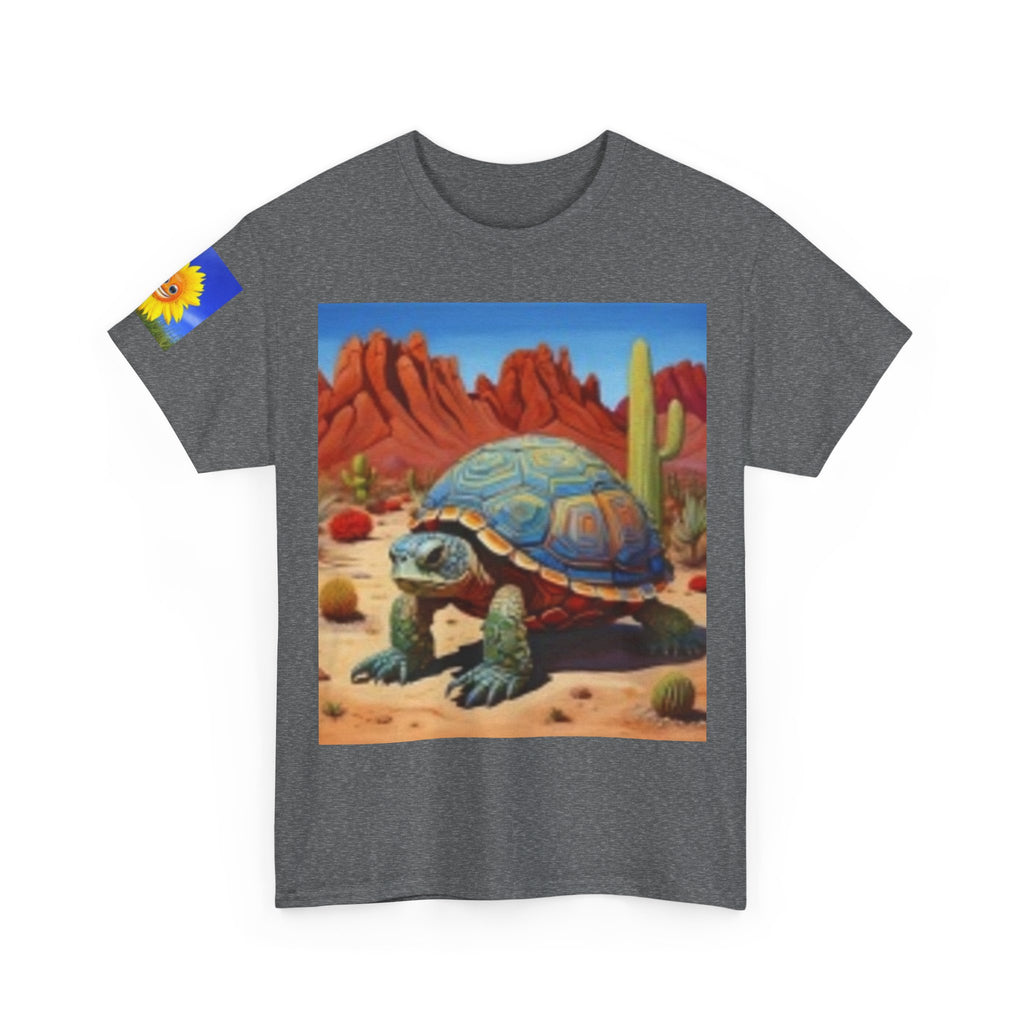 T-Shirt — Desert Turtle & Scenic River Vintage Nature Artwork