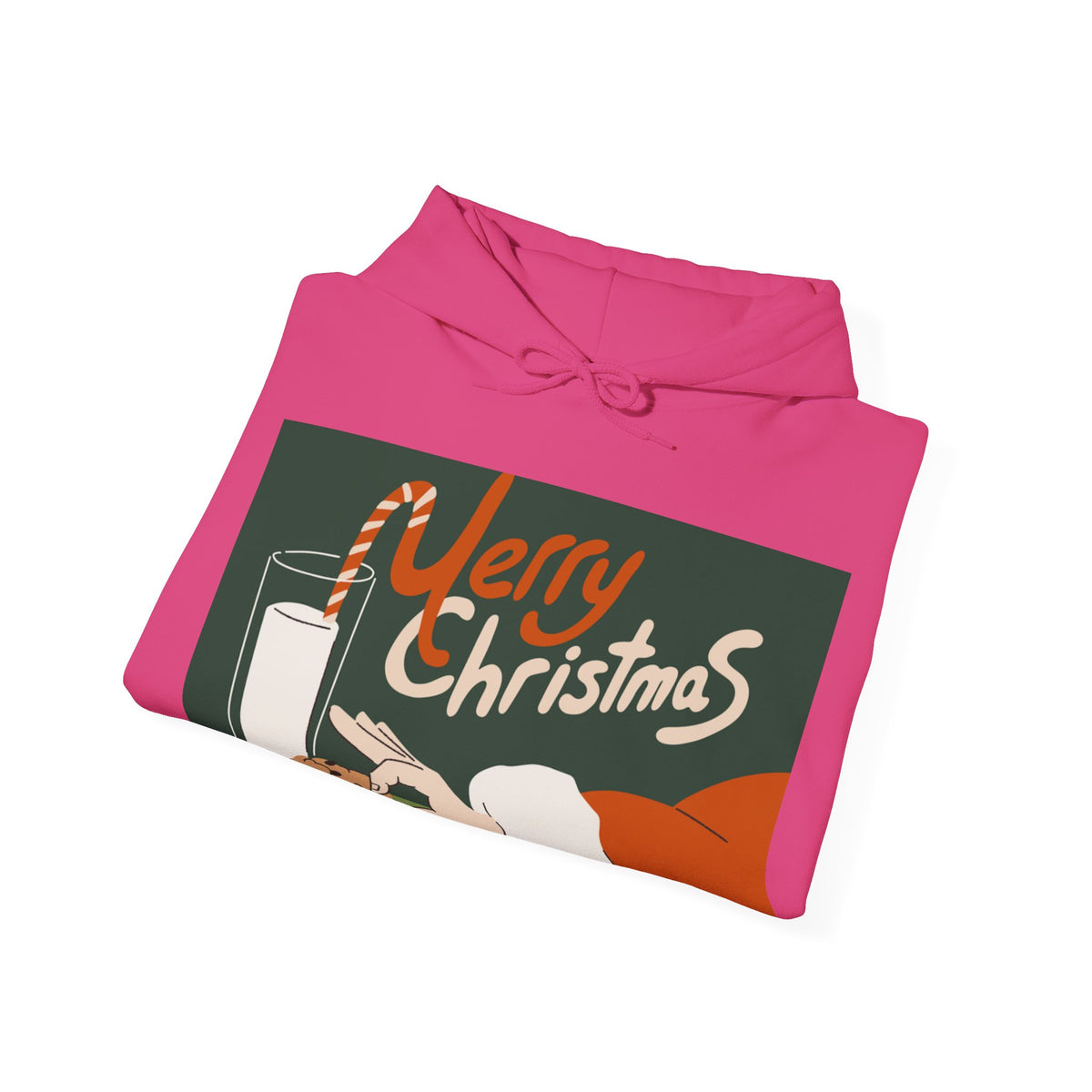 Merry Christmas Cookie & Milk Hoodie — Retro Holiday Sweatshirt
