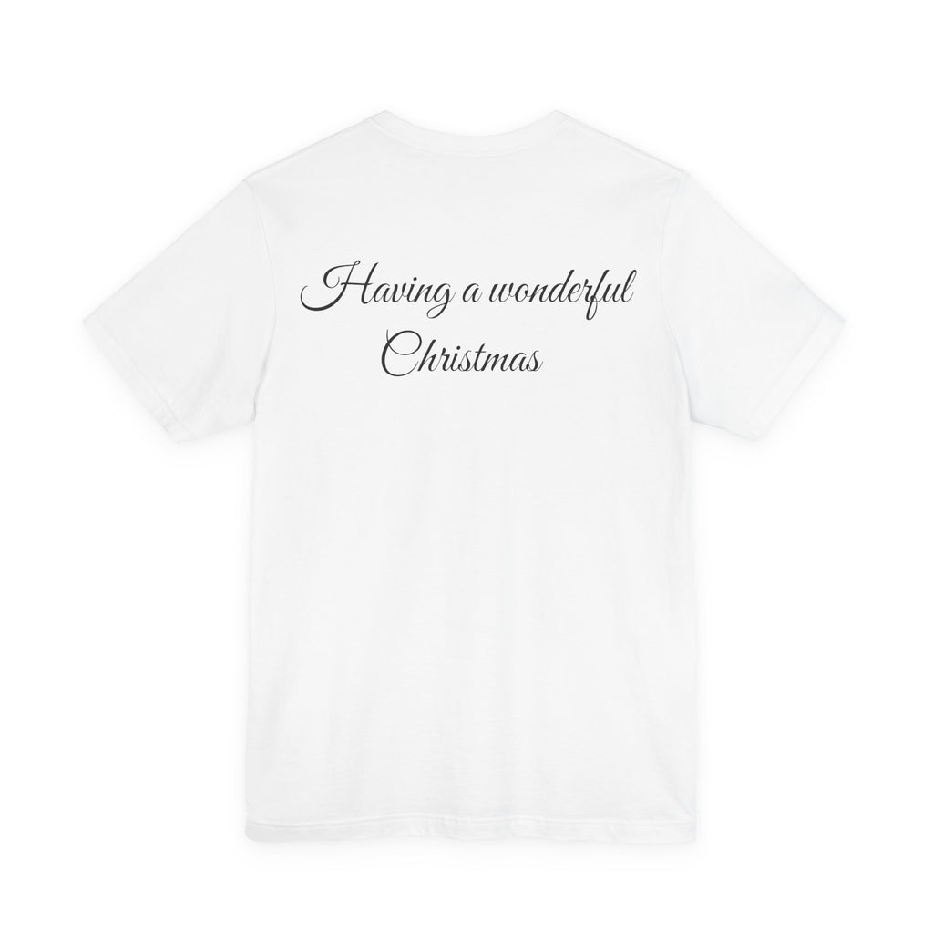 Christmas Tree Vintage Scene Tee — Holiday Village Carriage Design