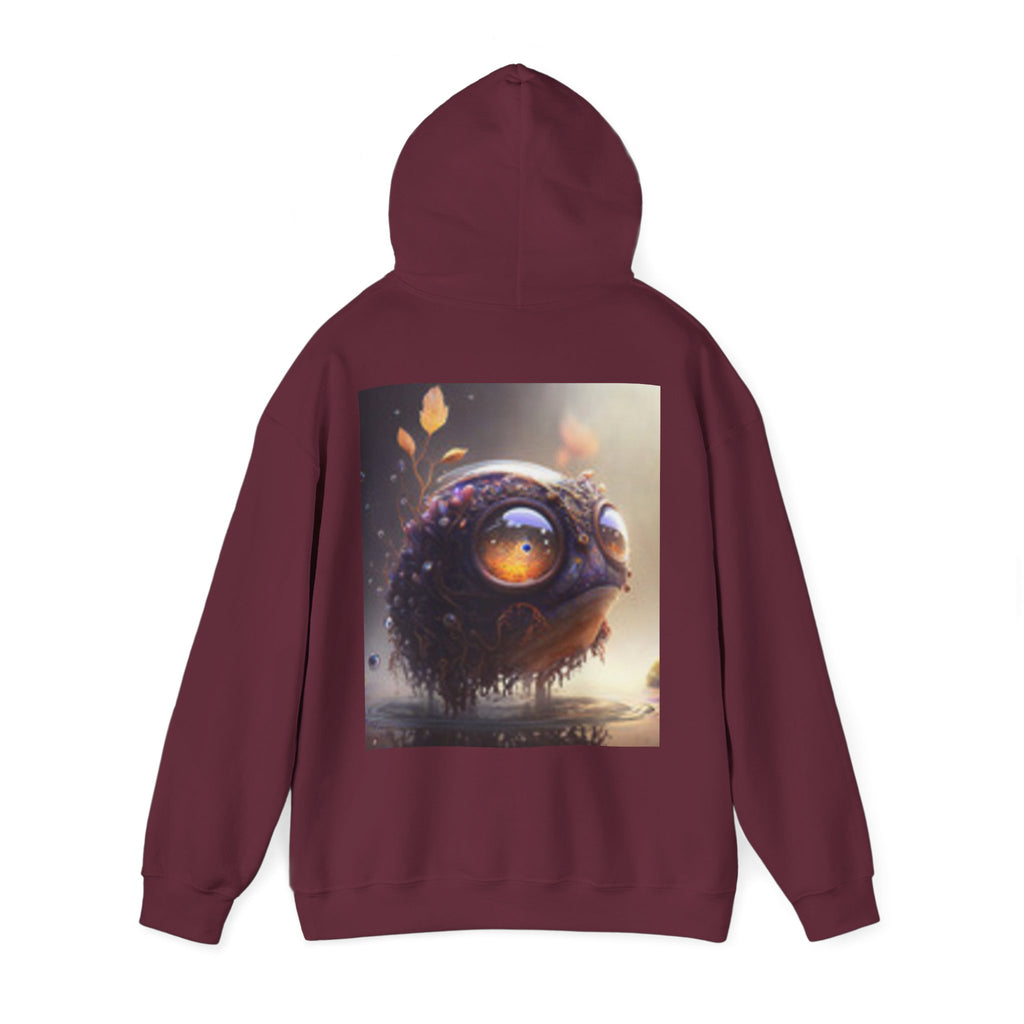 Cute Fuzzy Creature Hoodie – Whimsical Big-Eyed Monster Art Sweatshirt