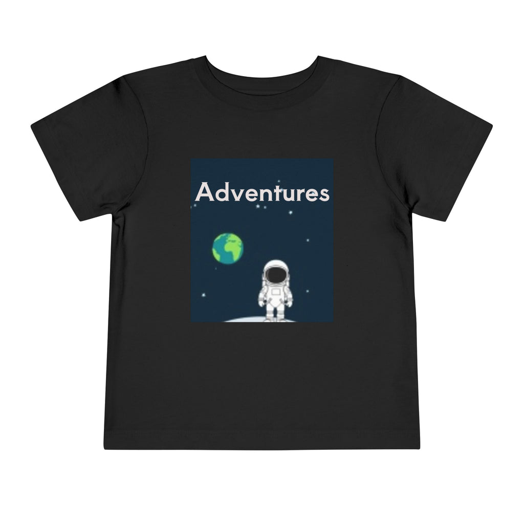 Toddler T-shirt — Adventures Cute Astronaut & Retro Space Rockets Design