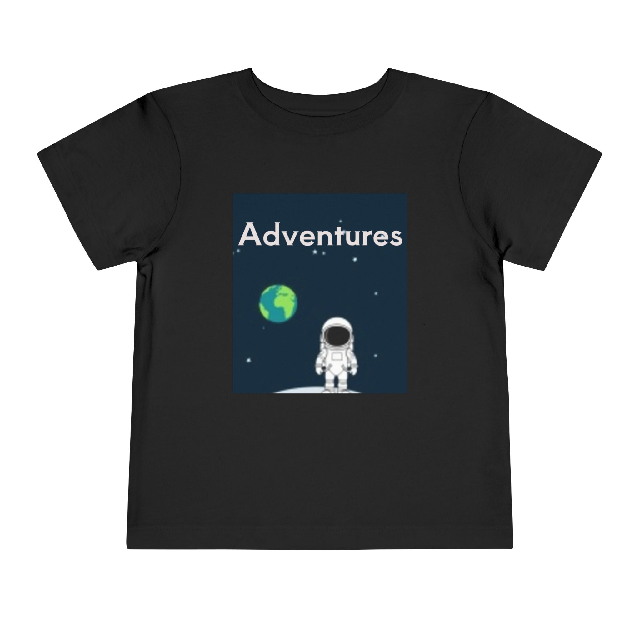 Toddler T-shirt — Adventures Cute Astronaut & Retro Space Rockets Design
