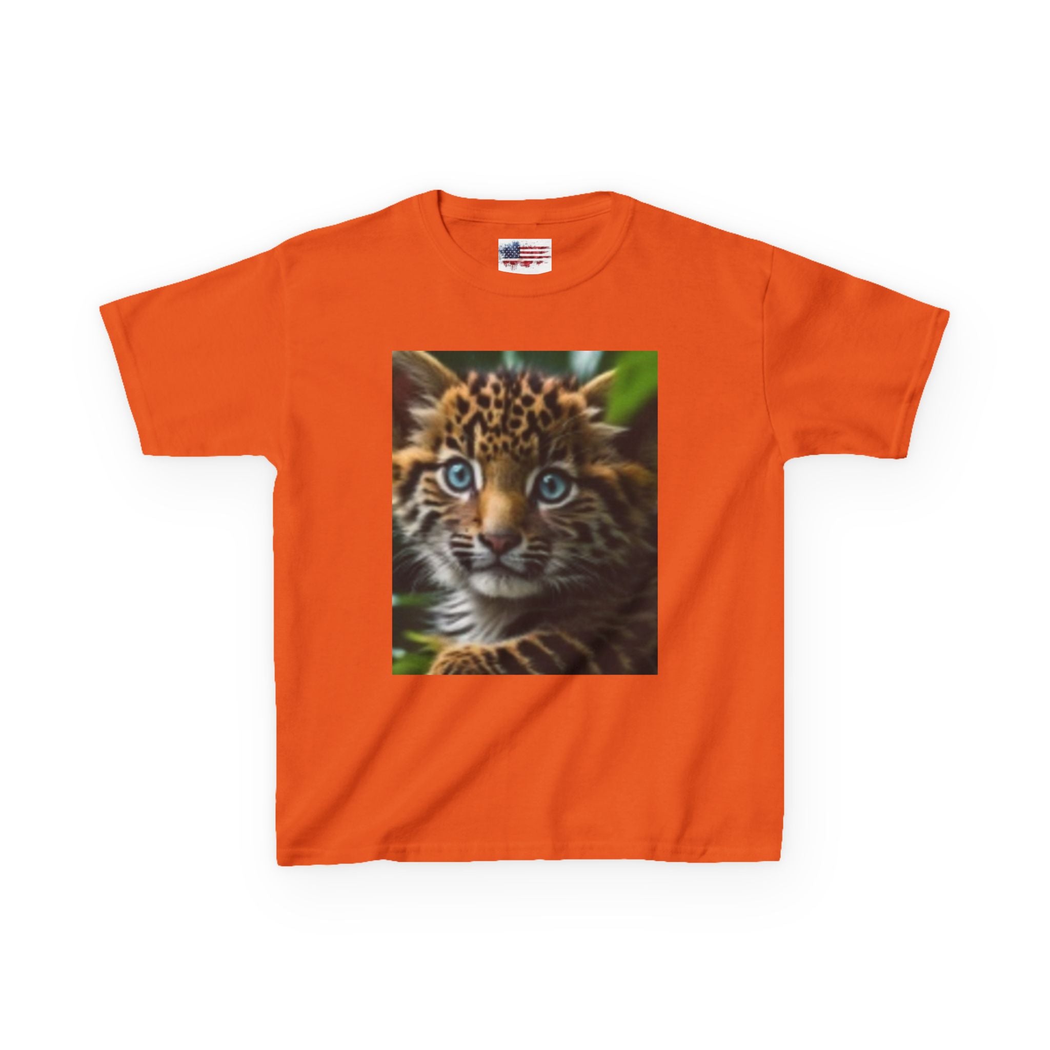 Kids Leopard Cub T-shirt — Colorful Leopard Print Back