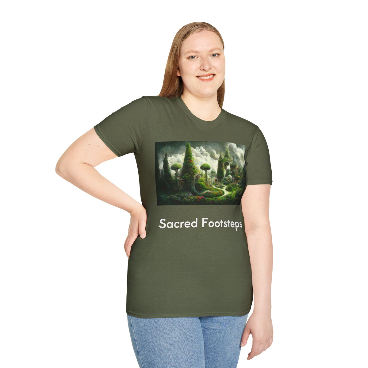 Fantasy Forest T-Shirt — Enchanted Garden Landscape Art Tee
