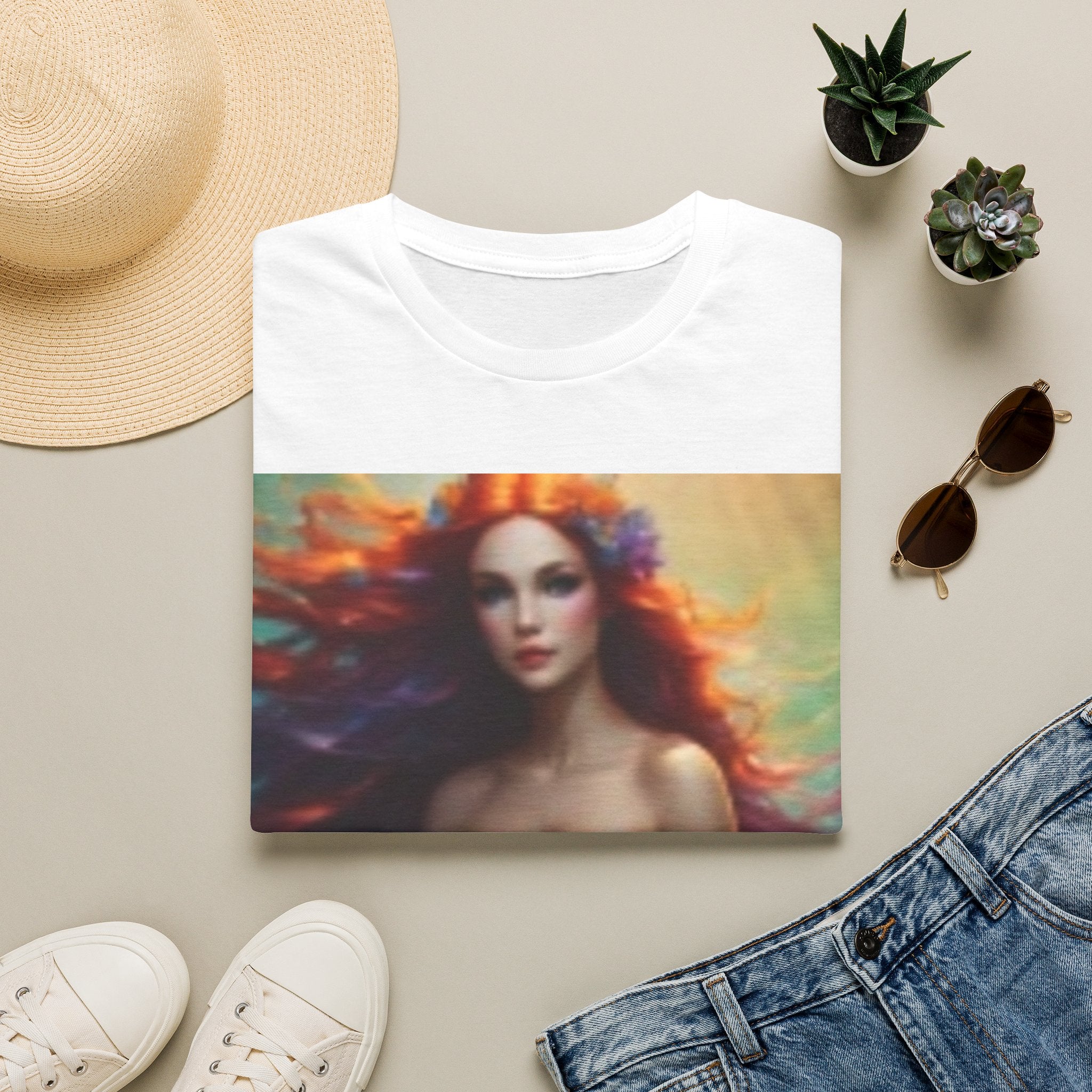Beauiful Mermaid T-Shirt —  Red-Headed Siren