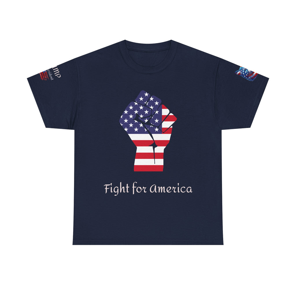 T-shirt patriotique Donald J TRUMP — Poing patriotique drapeau américain
