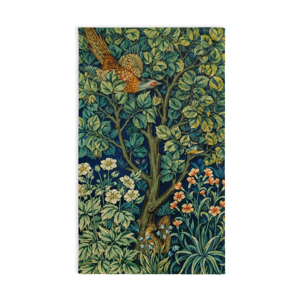 William Morris Botanical Pheasant Hand Towel – Vintage Floral Kitchen Towel