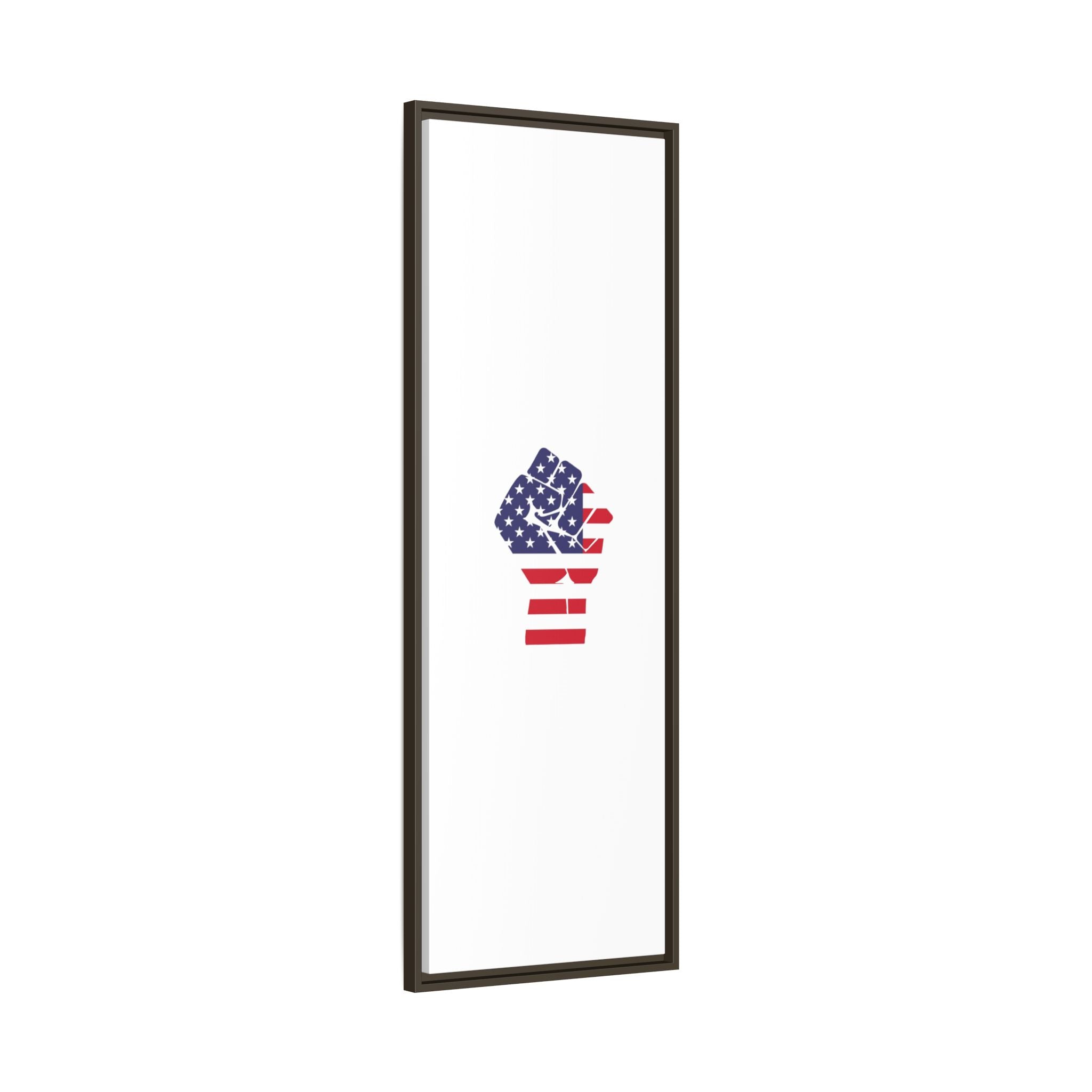 Framed Canvas Print – American Flag Fist Wall Art