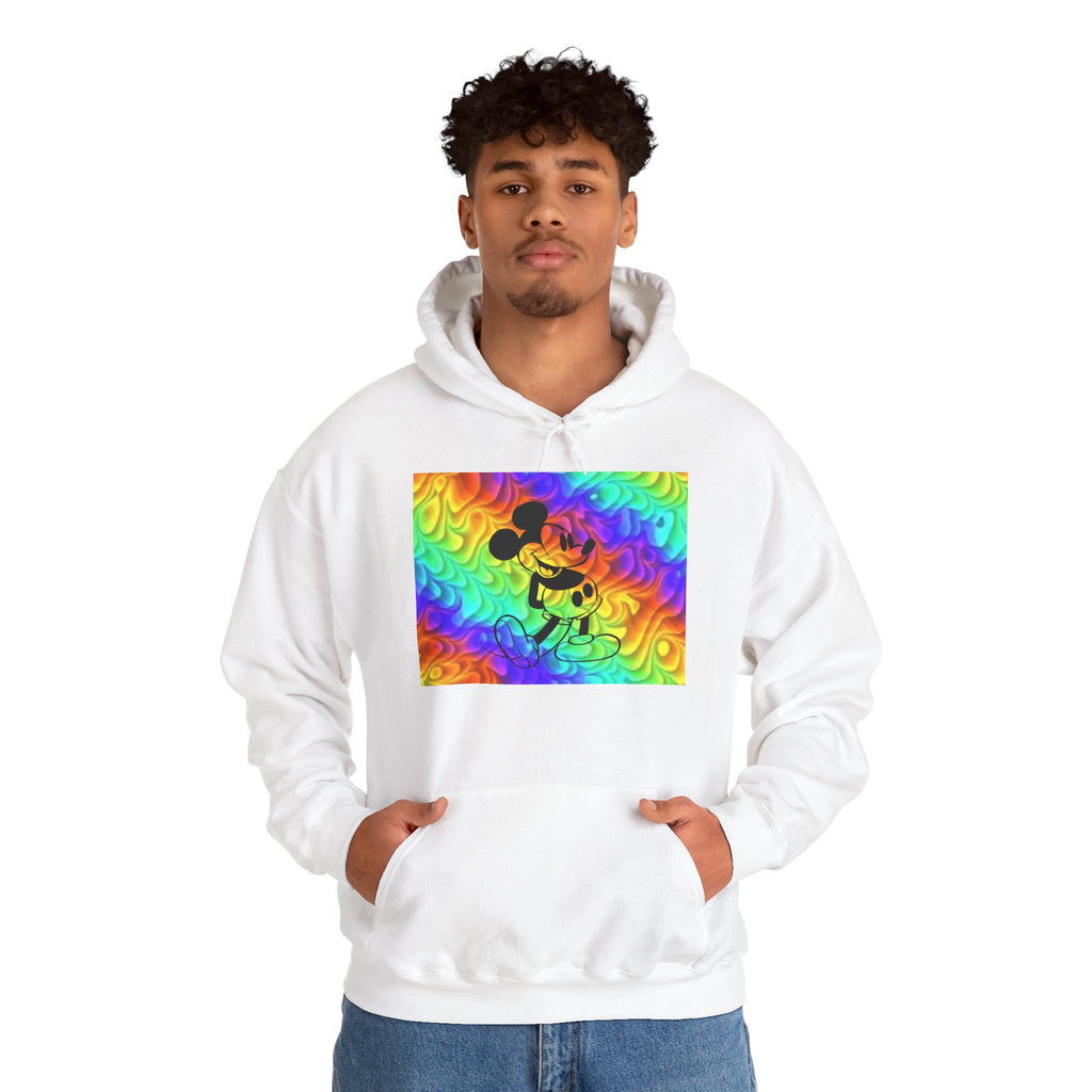 Mickey Mouse Rainbow Colors Unisex Heavy Blend Hooded Sweatshirt Warm & Cozy