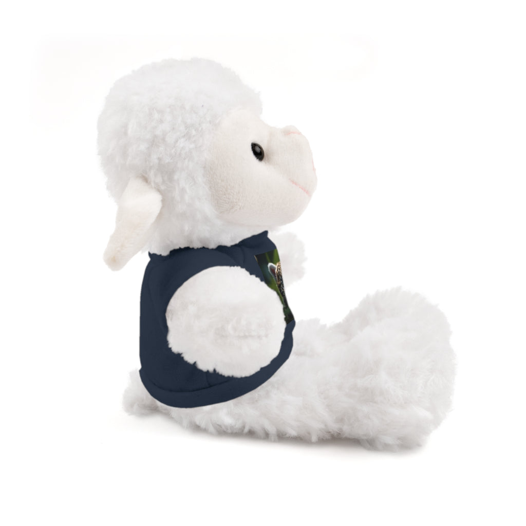 Plush Teddy Bear with Leopard Cub Tee — Cute Animal Gift for Kids & Wildlife Lovers