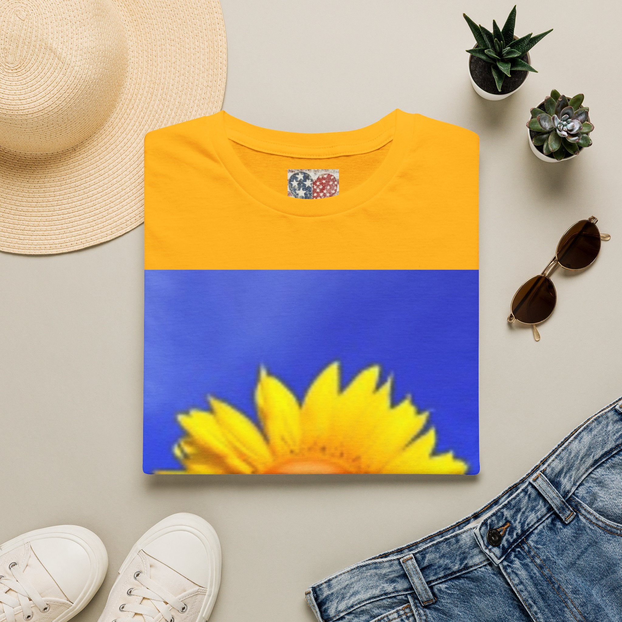 Sunflower Smile T-Shirt — Bright Happy Floral Graphic Tee
