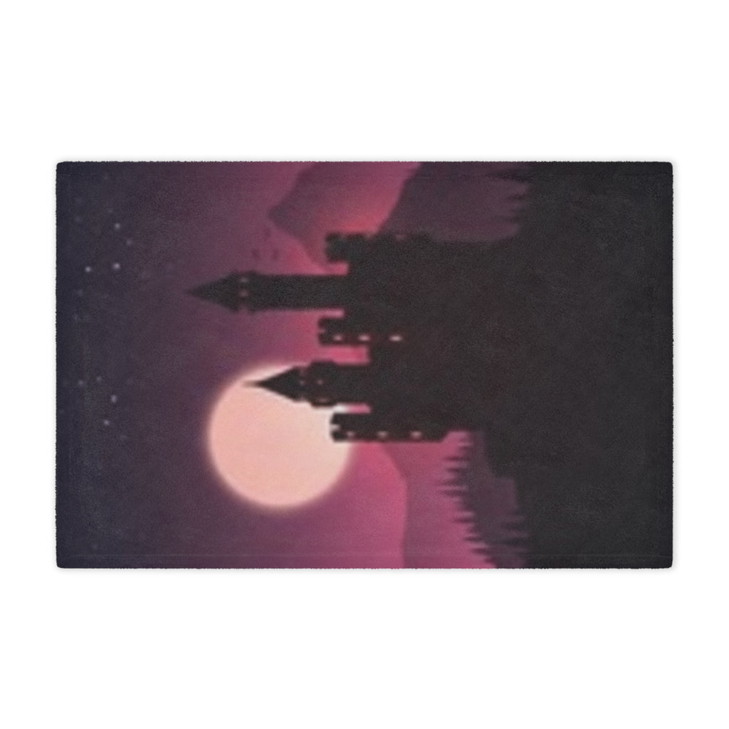Castle Moon Minky Blanket — Gothic Moonlit Castle Throw for Cozy Nights