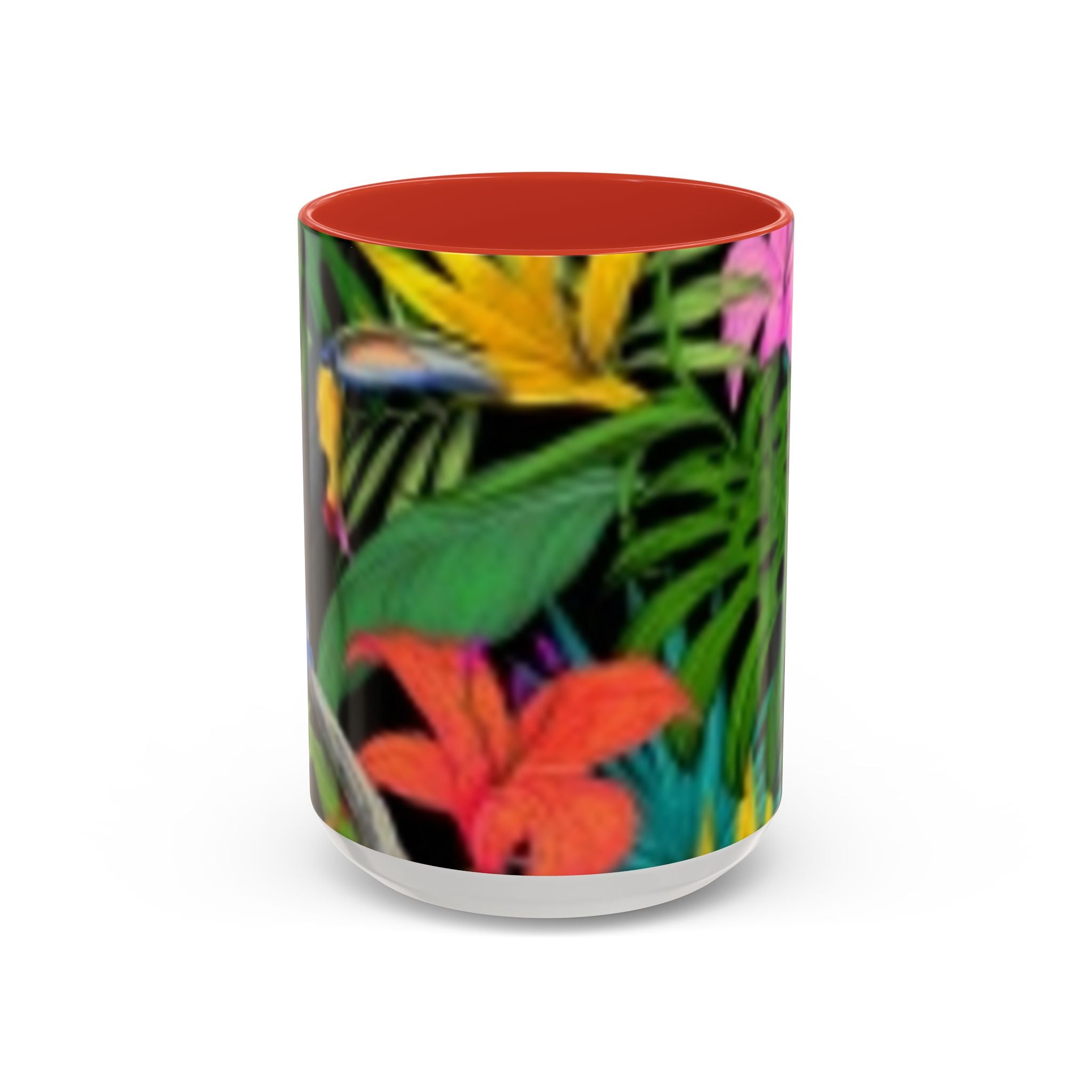 Tasse à café fleurs tropicales — Tasse d'accentuation paradis coloré (325/444 ml)