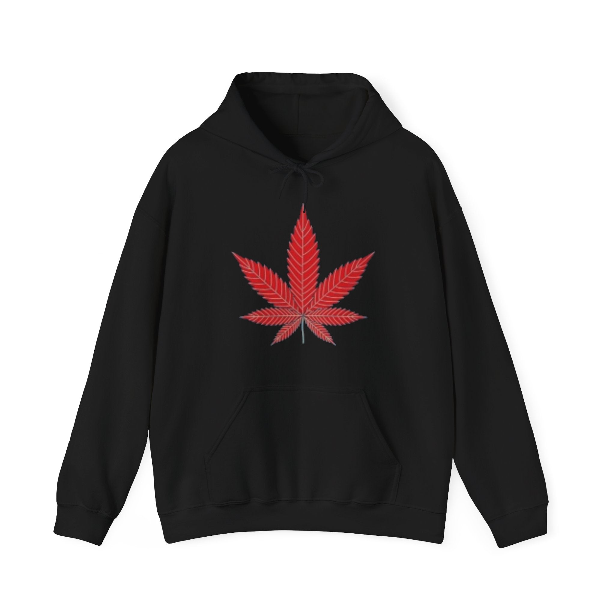 Sweat à capuche feuille de marijuana avec deux hommes en colère — Pull streetwear décontracté