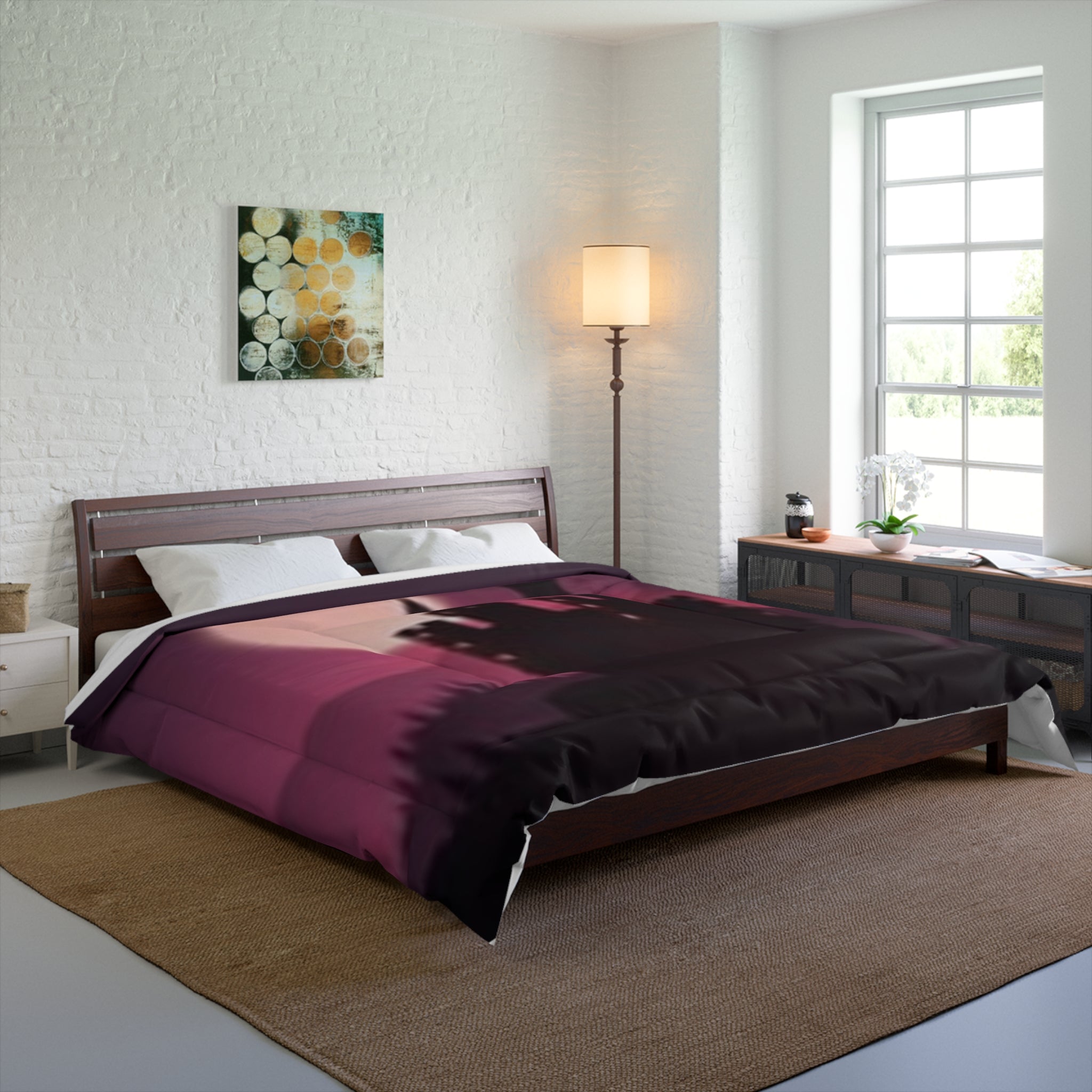 Castle Moonlight Comforter — Pink Purple Fantasy Bedding