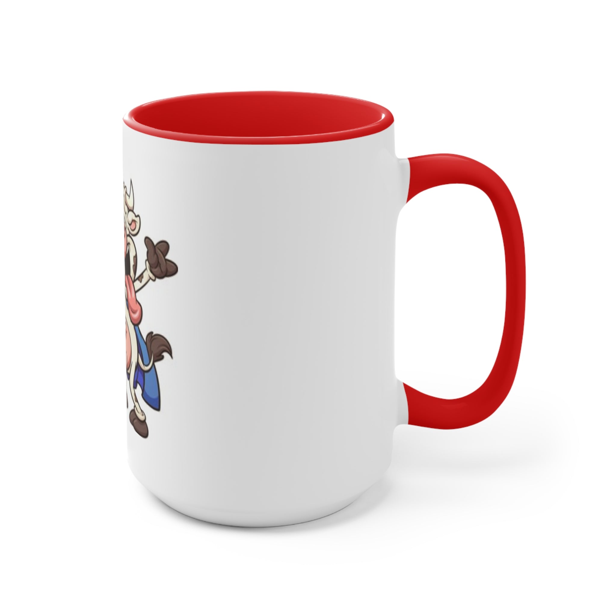 Funny Cow Beer Accent Mug — Pink Interior Coffee Cup for Farm, Brewery & Party Gifts