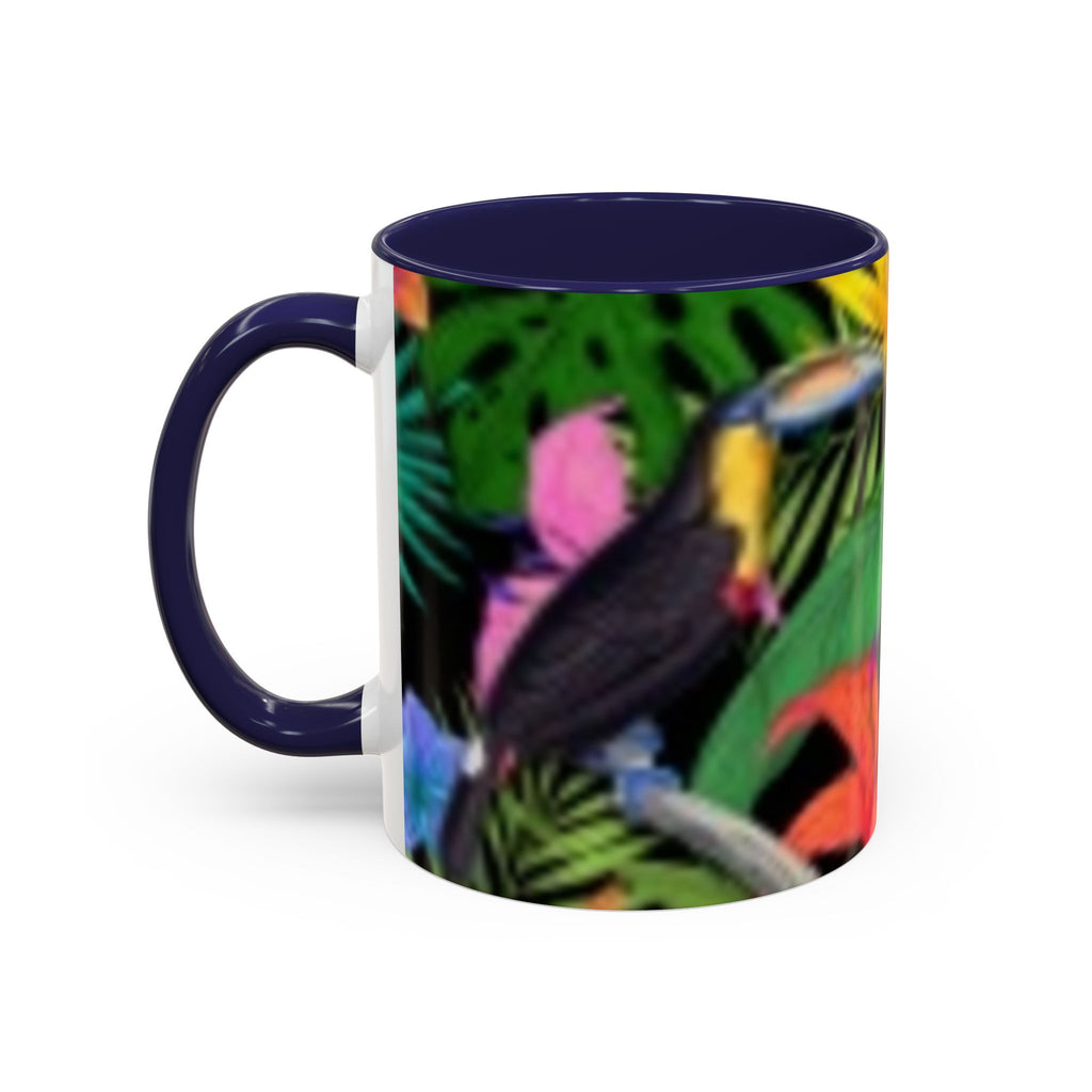 Tropical Floral Coffee Mug — Colorful Paradise Accent Mug (11/15 oz)