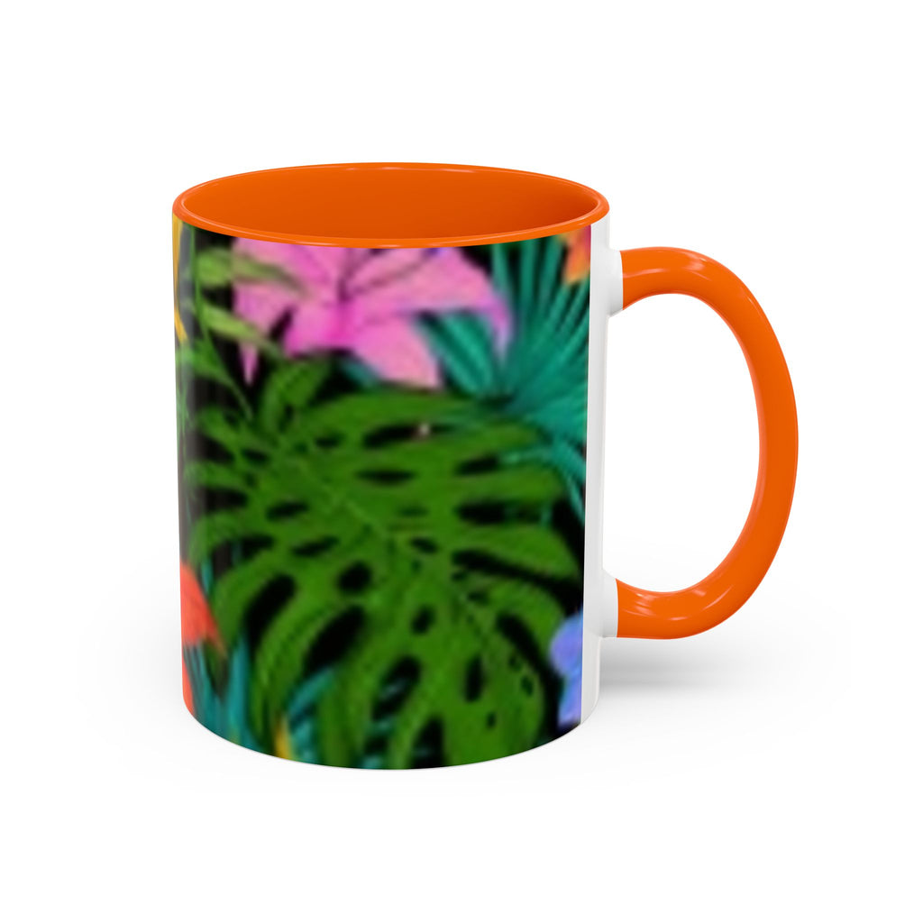 Tropical Floral Coffee Mug — Colorful Paradise Accent Mug (11/15 oz)