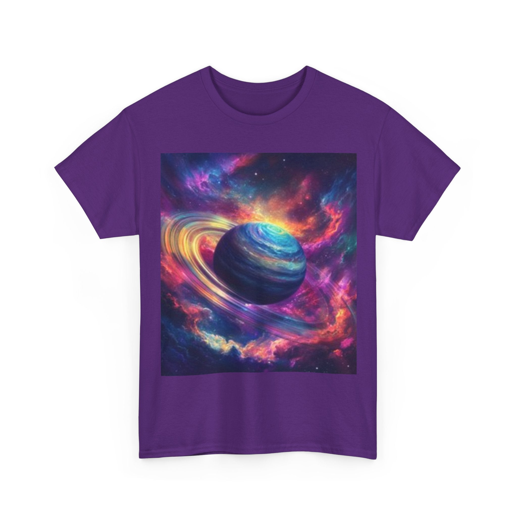 Galaxy Rings T‑Shirt — Vibrant Saturn Cosmic Space Tee