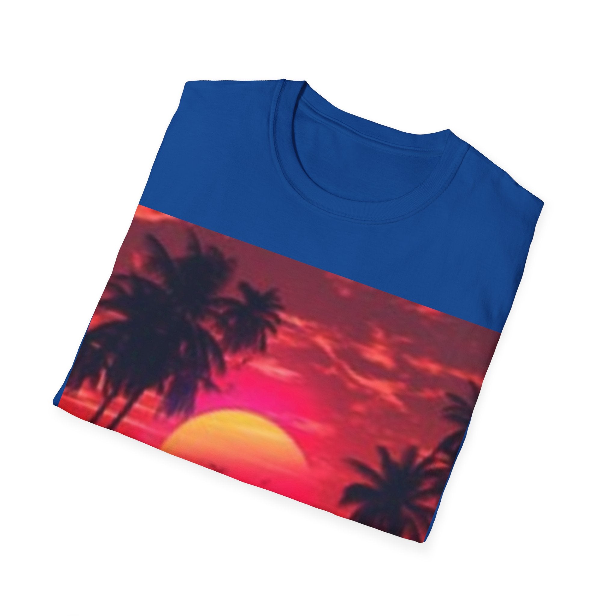 Retro Sunset T-Shirt — Tropical Palm Beach Sunset Graphic