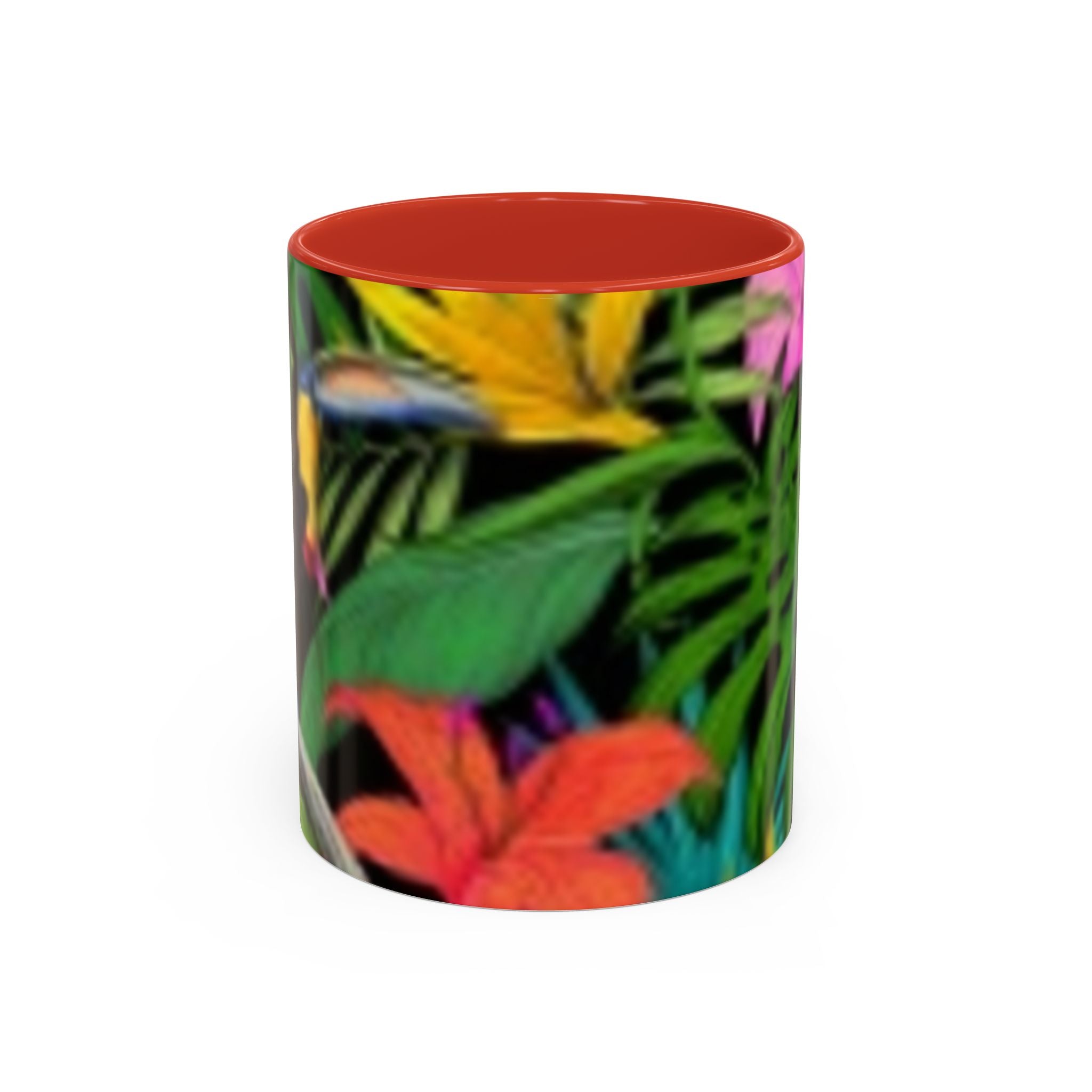 Tasse à café fleurs tropicales — Tasse d'accentuation paradis coloré (325/444 ml)