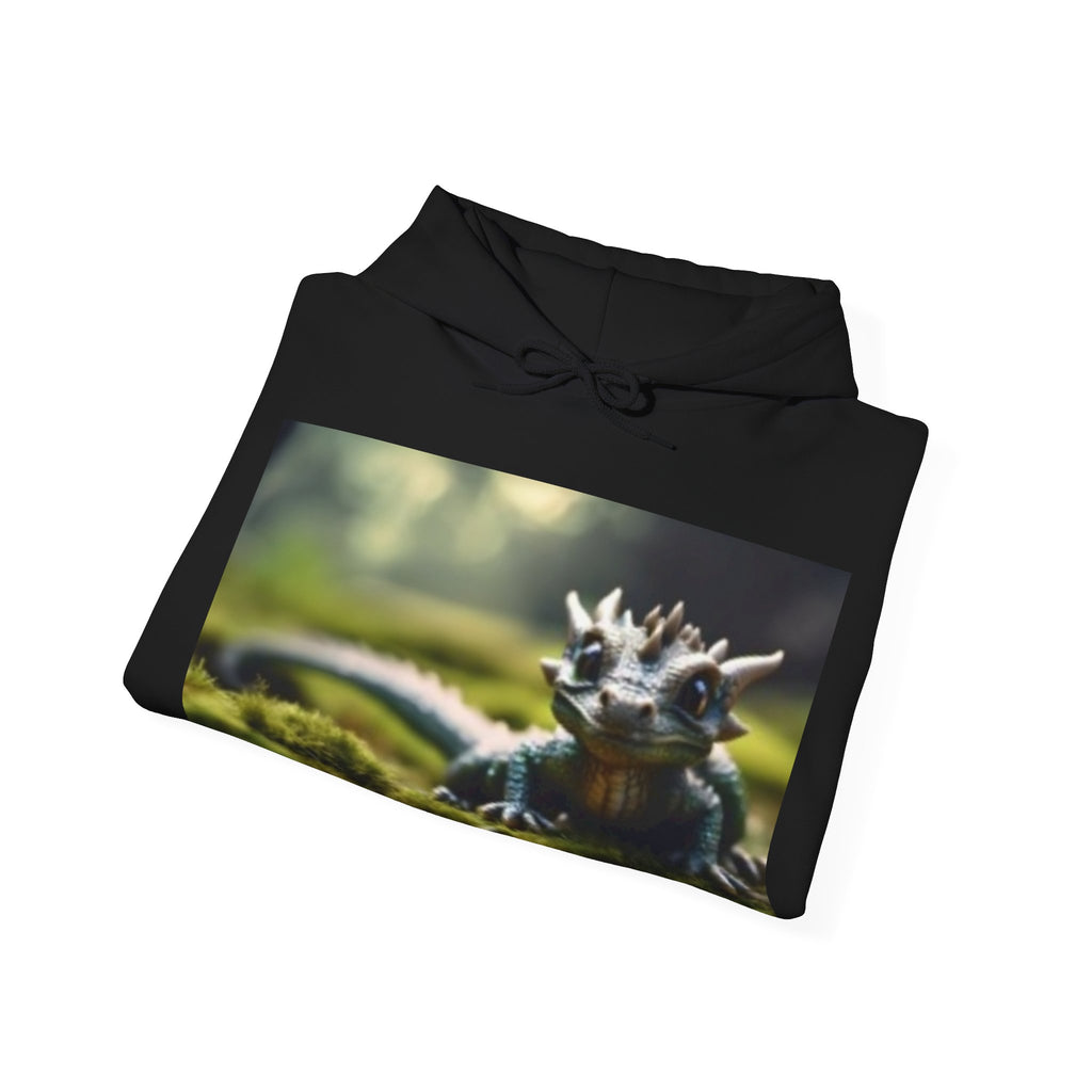 Dragon Hoodie — Cute Baby Dragon & Sunset Dragon Back Print Hooded Sweatshirt