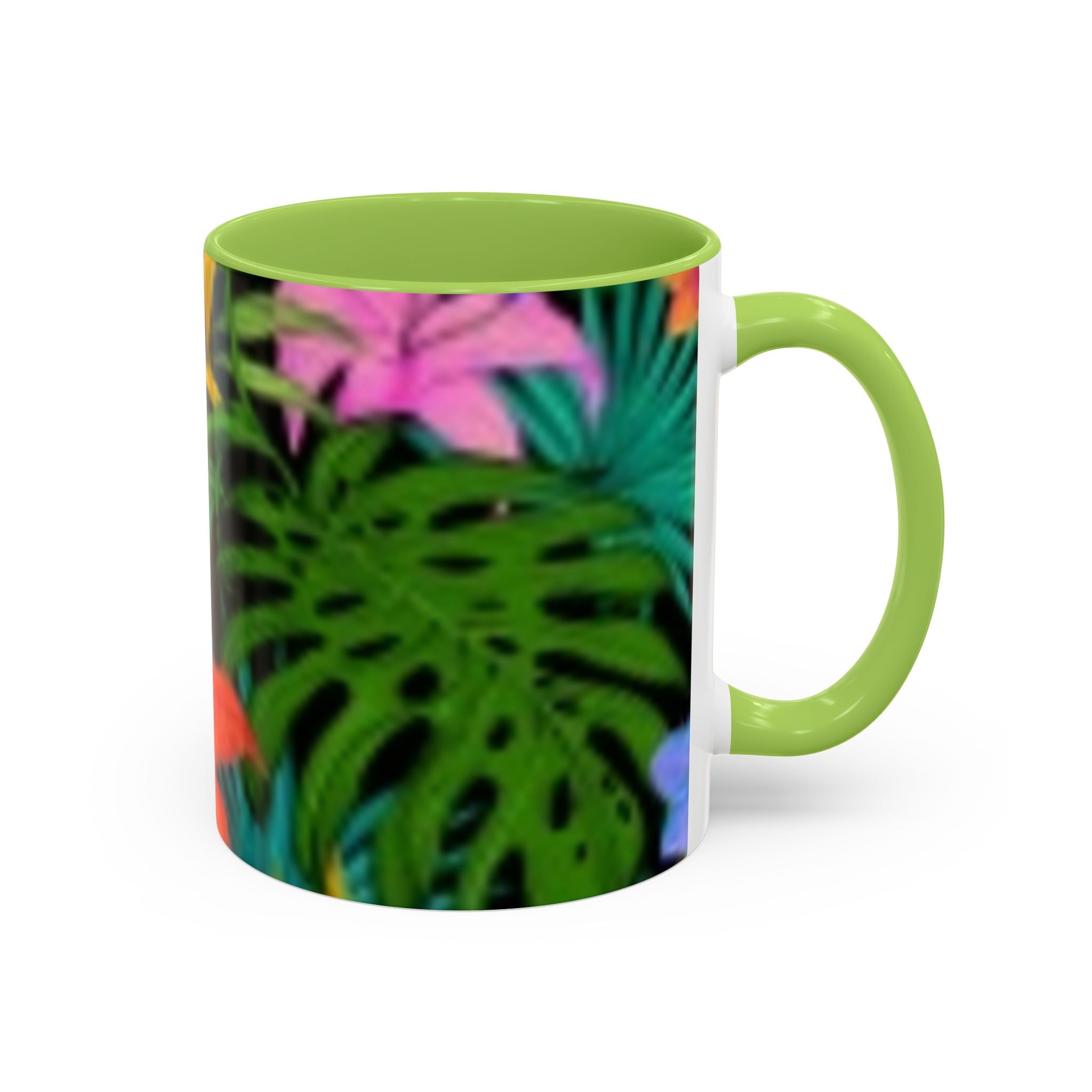 Tropical Floral Coffee Mug — Colorful Paradise Accent Mug (11/15 oz)