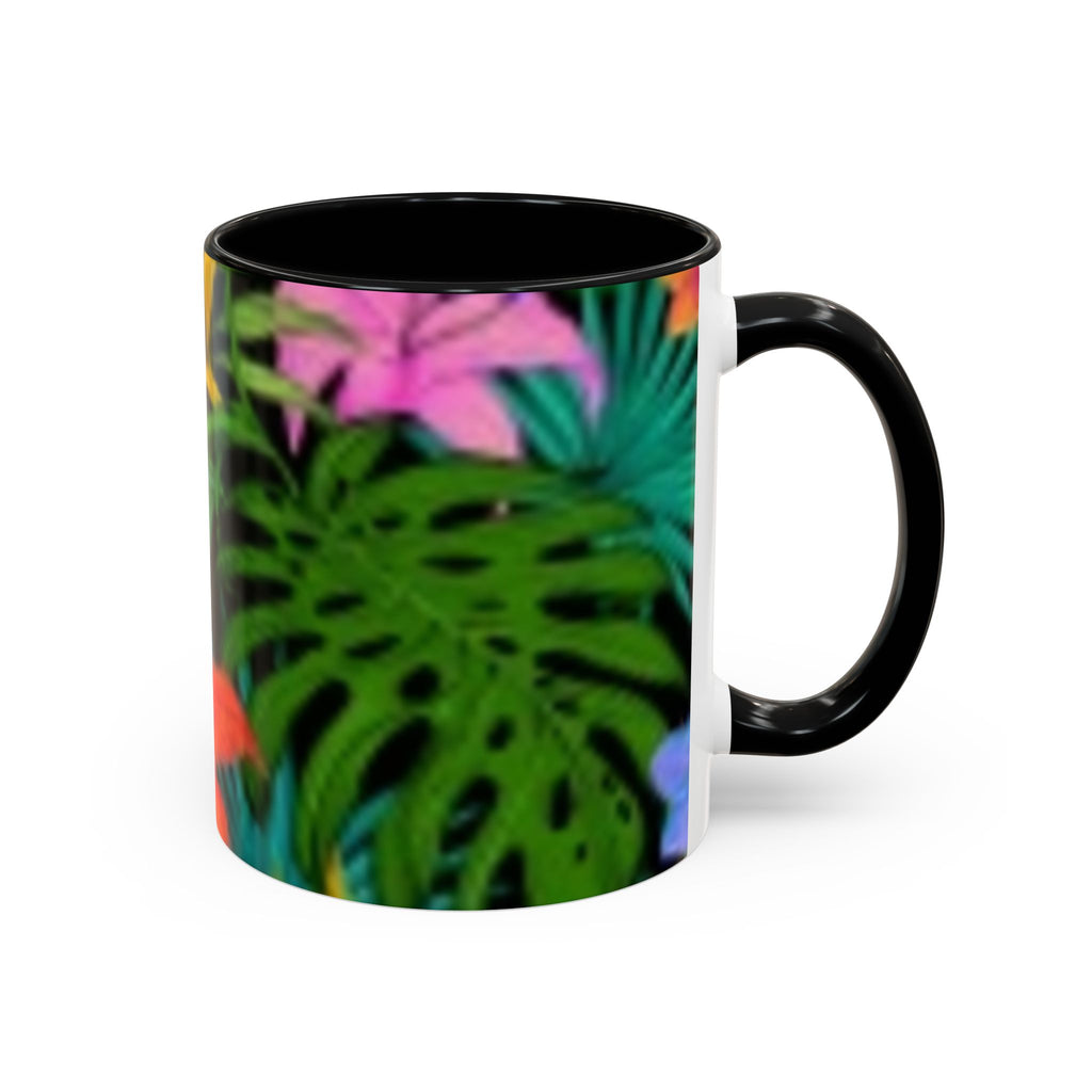 Tropical Floral Coffee Mug — Colorful Paradise Accent Mug (11/15 oz)