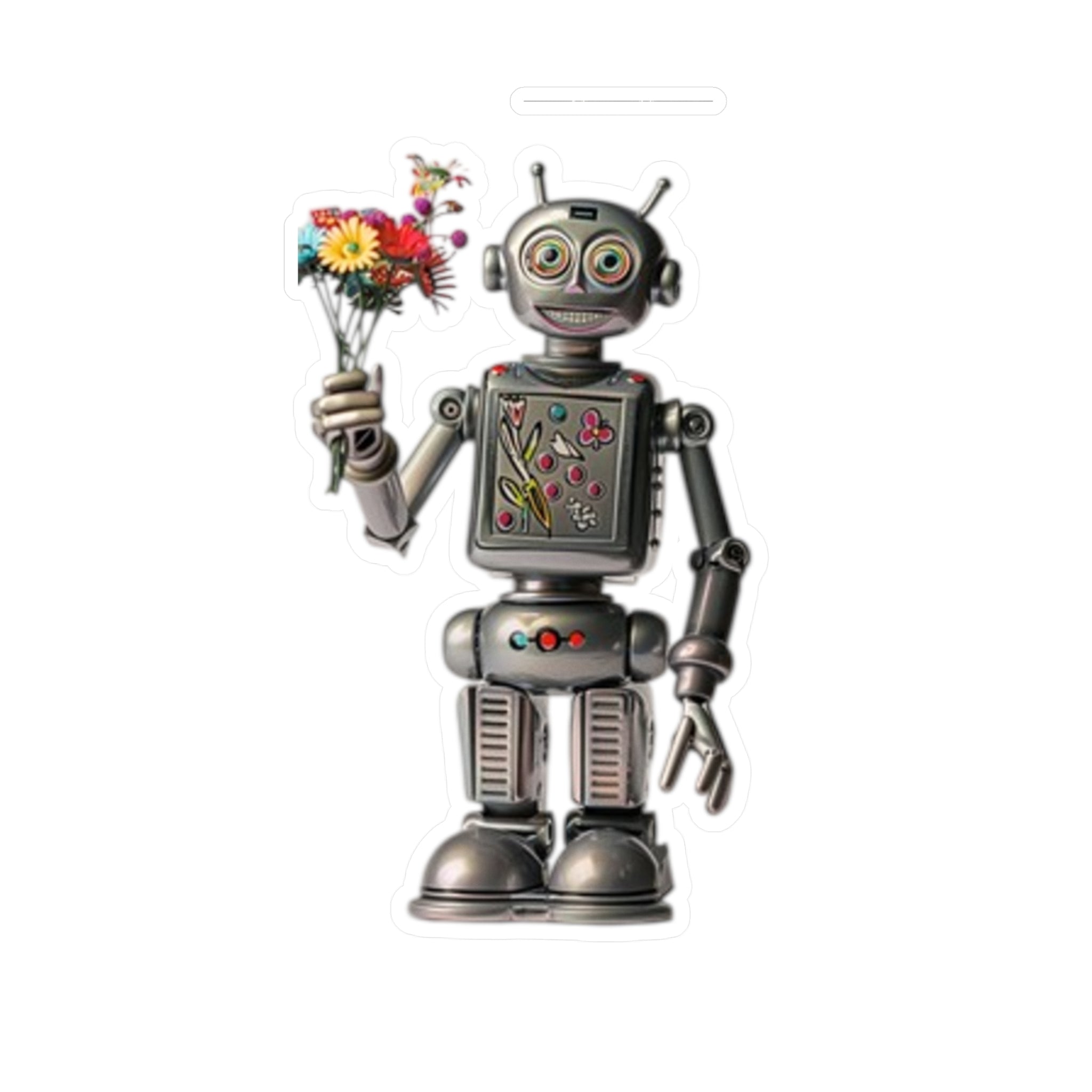 Robot Vinyl Decal — Custom Portrait Sticker for Cars, Laptops & Windows
